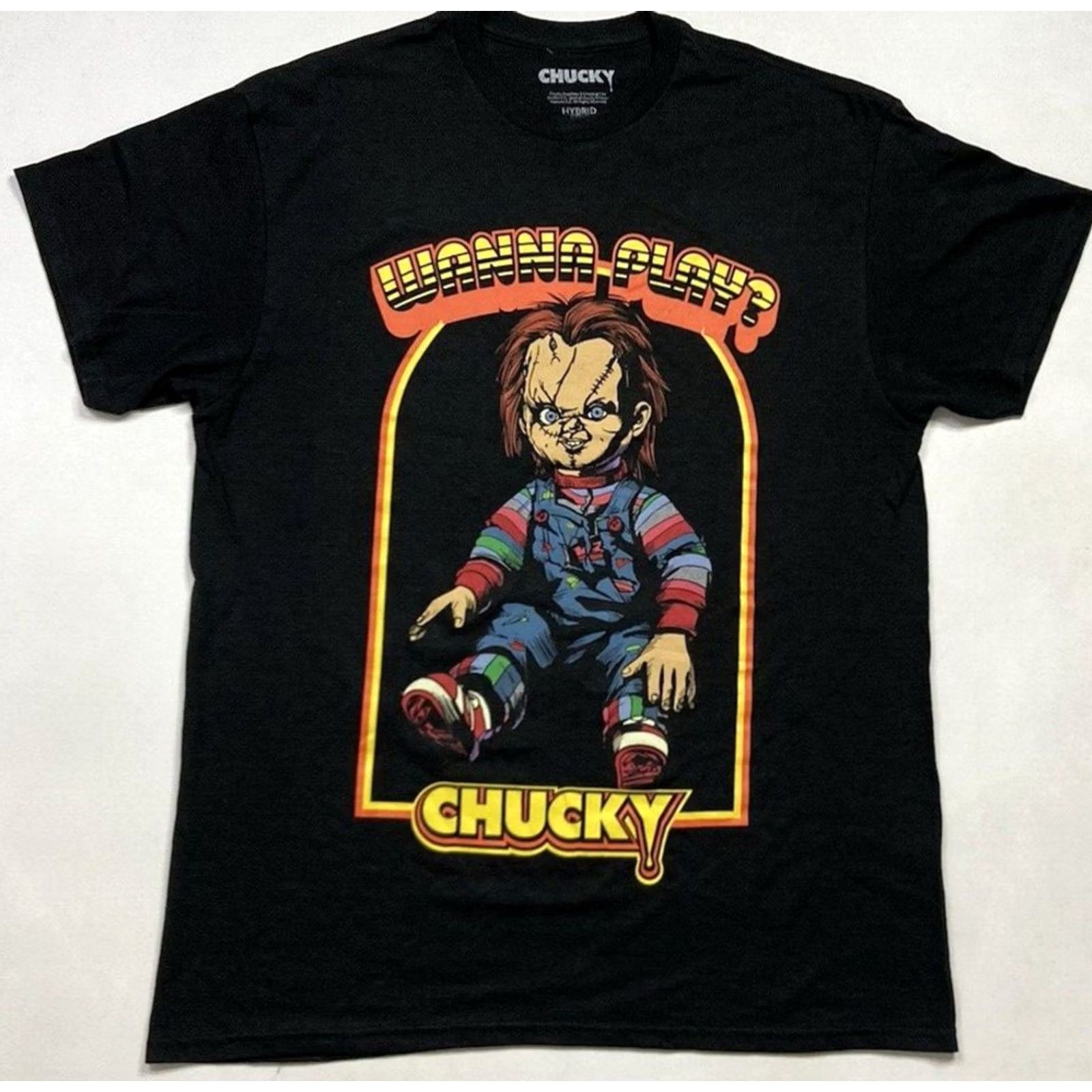 Vintage Chucky Wanna Play Movie Graphic T-shirt Men Large Black Short Sleeve Size US L / EU 52-54 / 3 - 2 Thumbnail