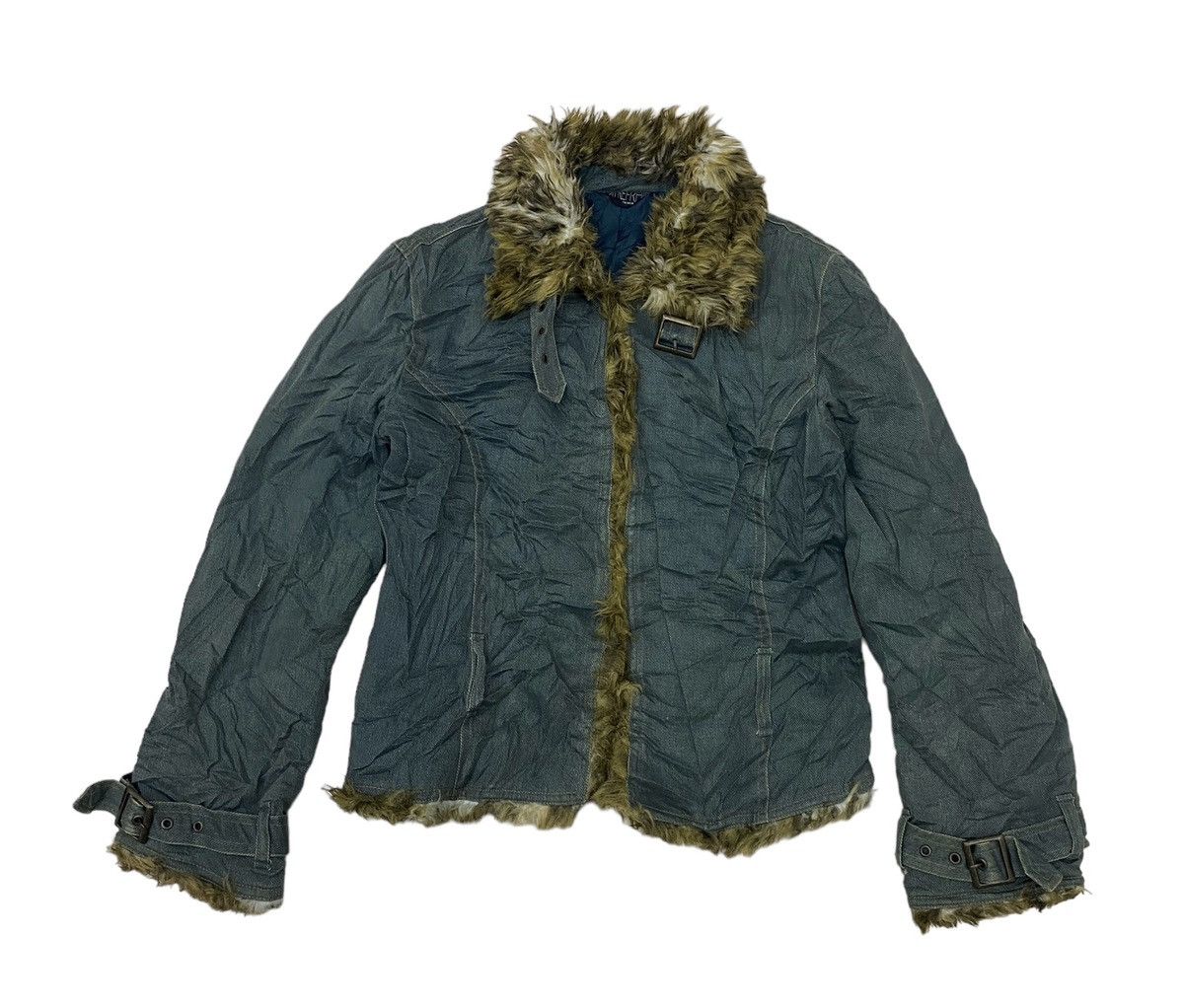 image of Archival Clothing x Mink Fur Coat Best Offeemon Refrain For Ladies Fur Jacket in Green, Women's (Si