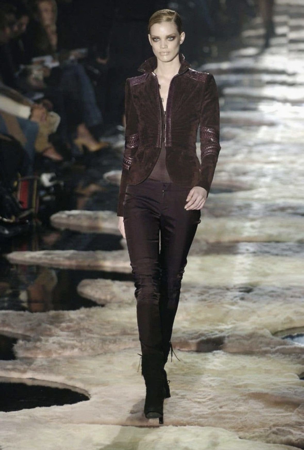 Gucci Gucci by Tom Ford FW04 python leather suede blazer Size M / US 6-8 / IT 42-44 - 1 Thumbnail