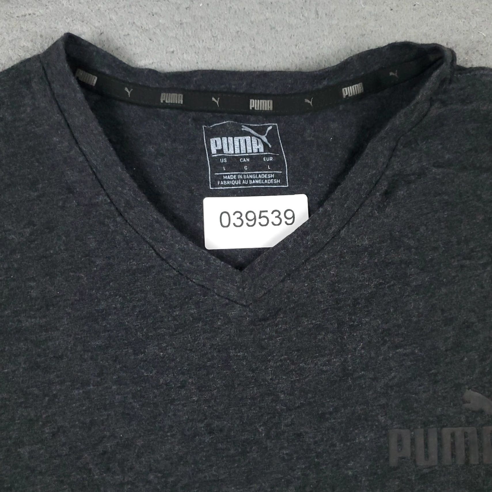 Puma PUMA T Shirt Mens L Gray Casual Short Sleeve Crew Neck Logo Cotton Blend Sport Vintage: No Size US L / EU 52-54 / 3 - 3 Thumbnail