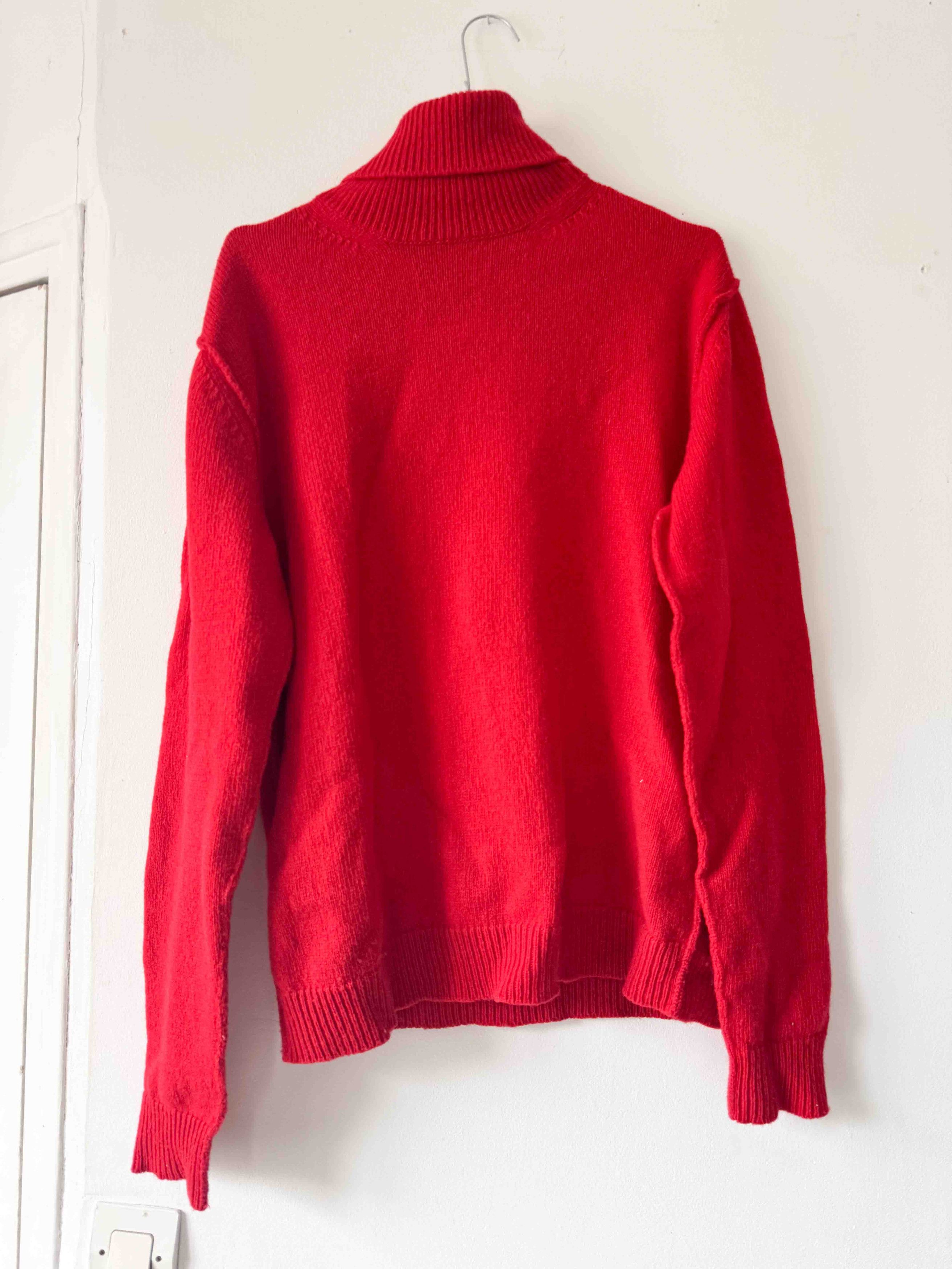 Raf Simons Raf Simons AW21 Red Double Strap Turtleneck Size US M / EU 48-50 / 2 - 2 Thumbnail
