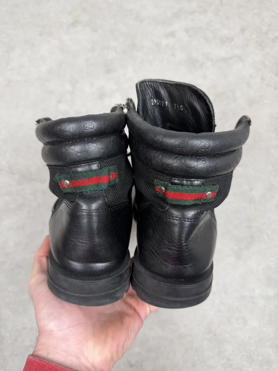 Gucci 2000s Gucci Black Signature Leather Boots Size US 8.5 / EU 41-42 - 6 Thumbnail