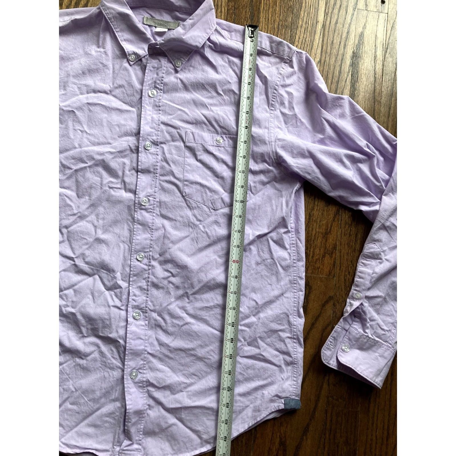 Outerknown Outerknown Shirt Mens Medium Purple Oxford Button-Up Long Sleeve Casual Portugal Cotton Regular Size US M / EU 48-50 / 2 - 7 Thumbnail