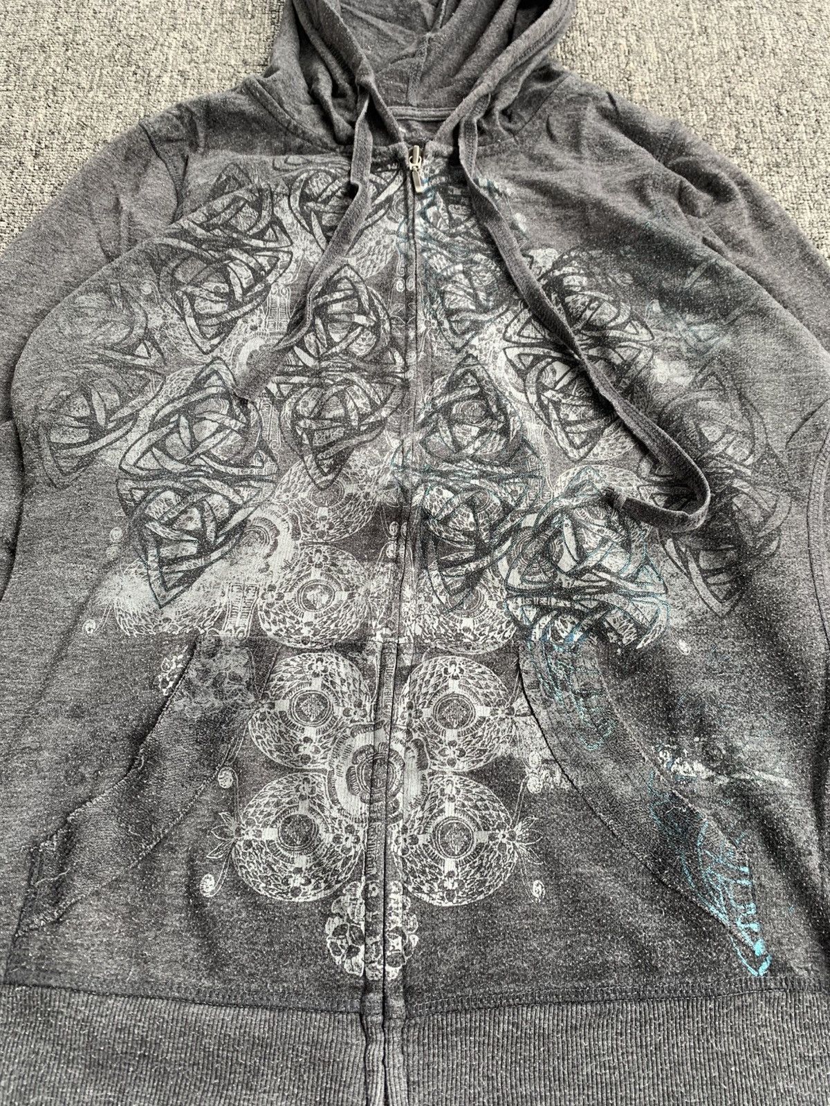Japanese Brand Maurice Crazy Gothic Poem Punk Rock Hoodie Size M / US 6-8 / IT 42-44 - 3 Thumbnail