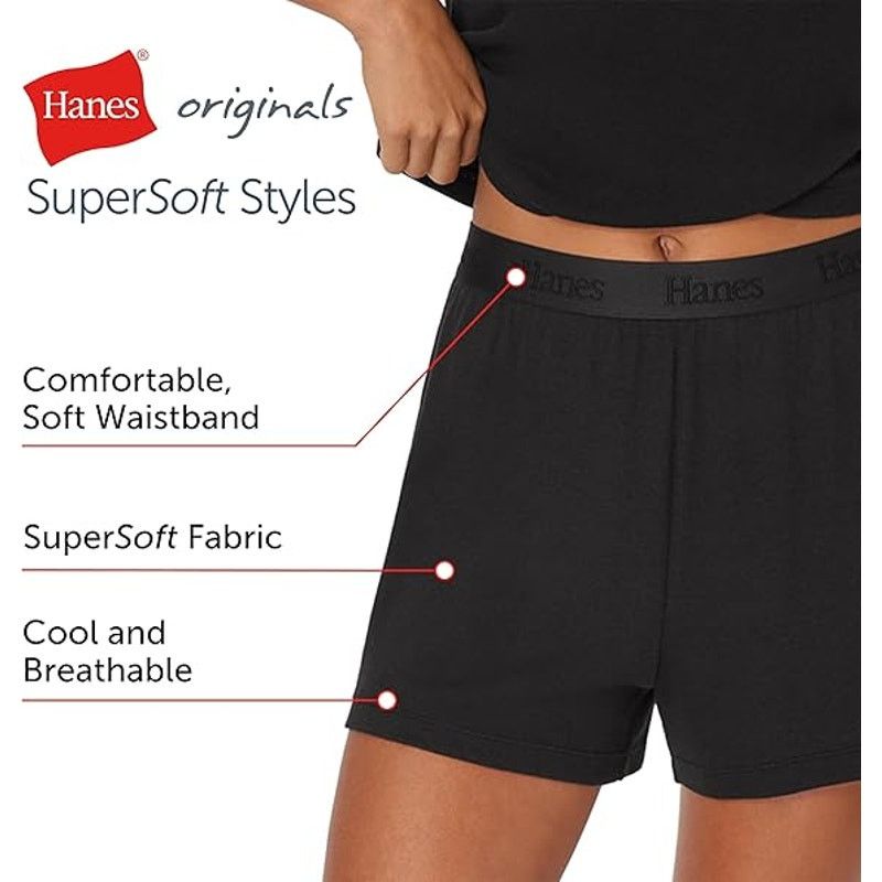 Hanes New 2 Pair Hanes Womens XS Super Soft Sleepwear Shorts Size 24" / US 00 / IT 34 - 5 Thumbnail