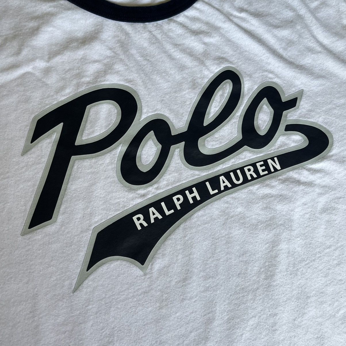 Polo Ralph Lauren Polo Ralph Lauren Script Cursive Logo Ringer Varsity T Shirt Size US XL / EU 56 / 4 - 4 Thumbnail