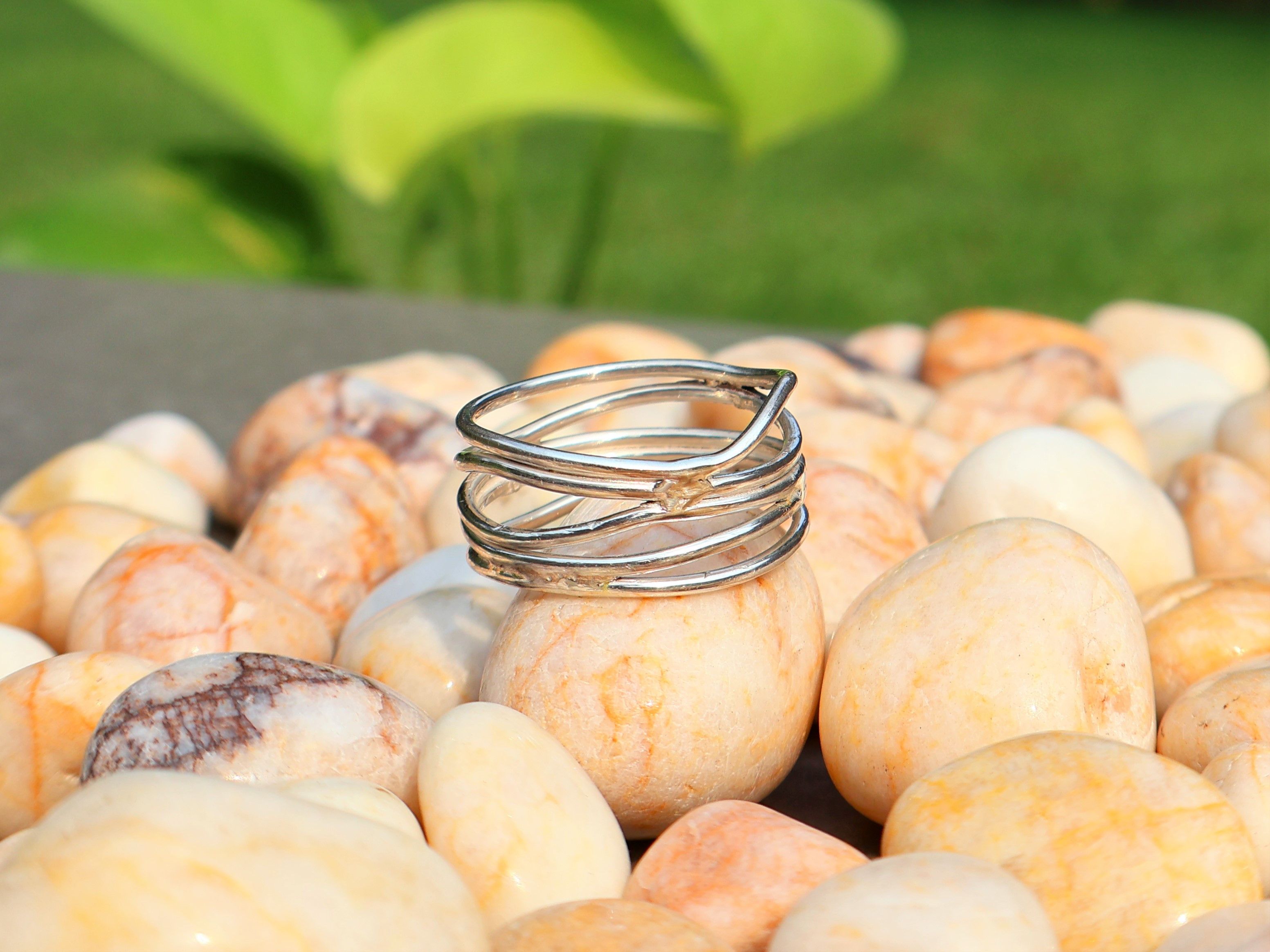 Handmade Rolling Ring, Sterling Silver Jewelry, Handmade Women Ring Size ONE SIZE - 9 Thumbnail