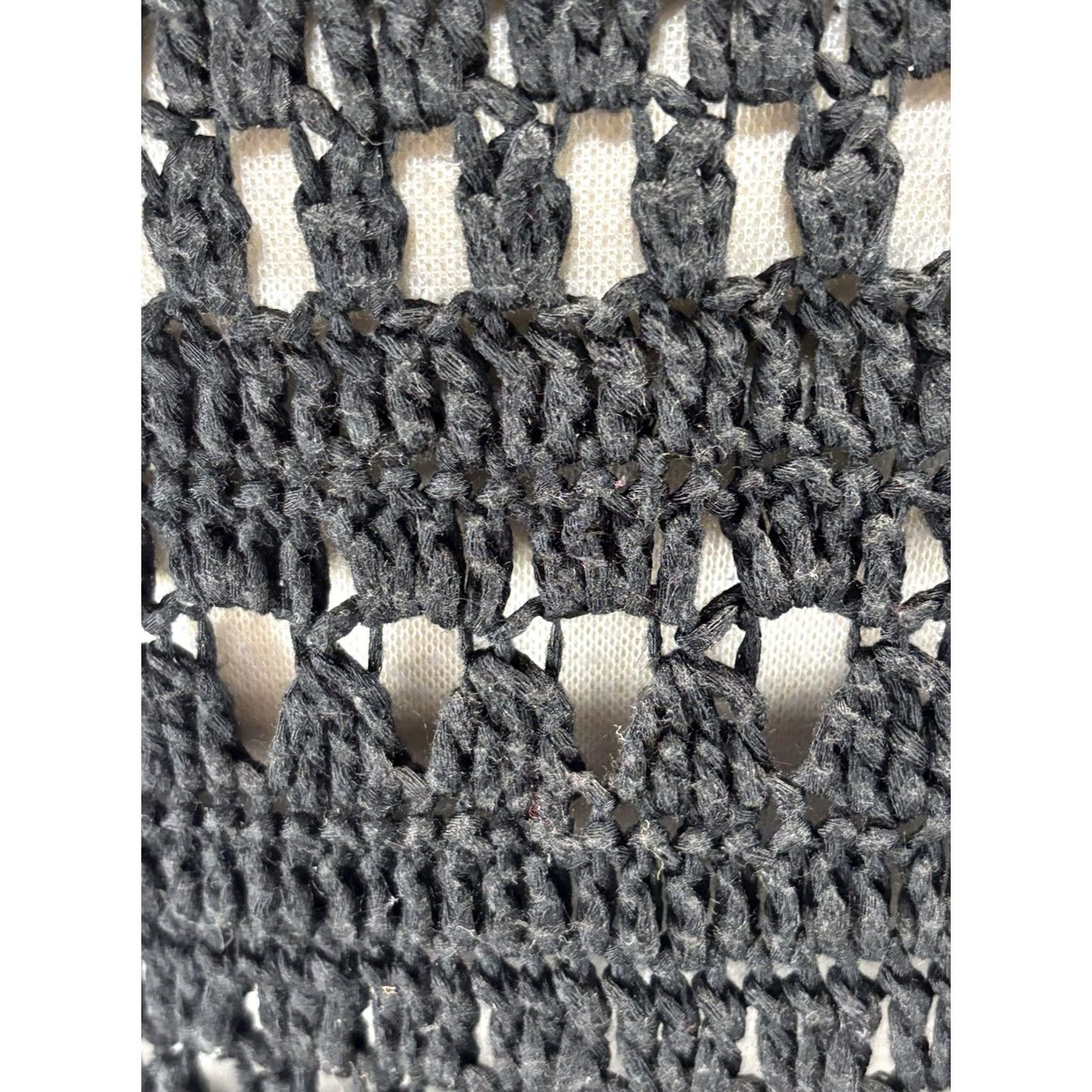 Vintage Dani Collection Vest Crochet Fringe Black Women’s Small Festival Boho Hippie Duster Sleeveless Open Front Casual Travel Vintage No Size S / US 4 / IT 40 - 5 Thumbnail