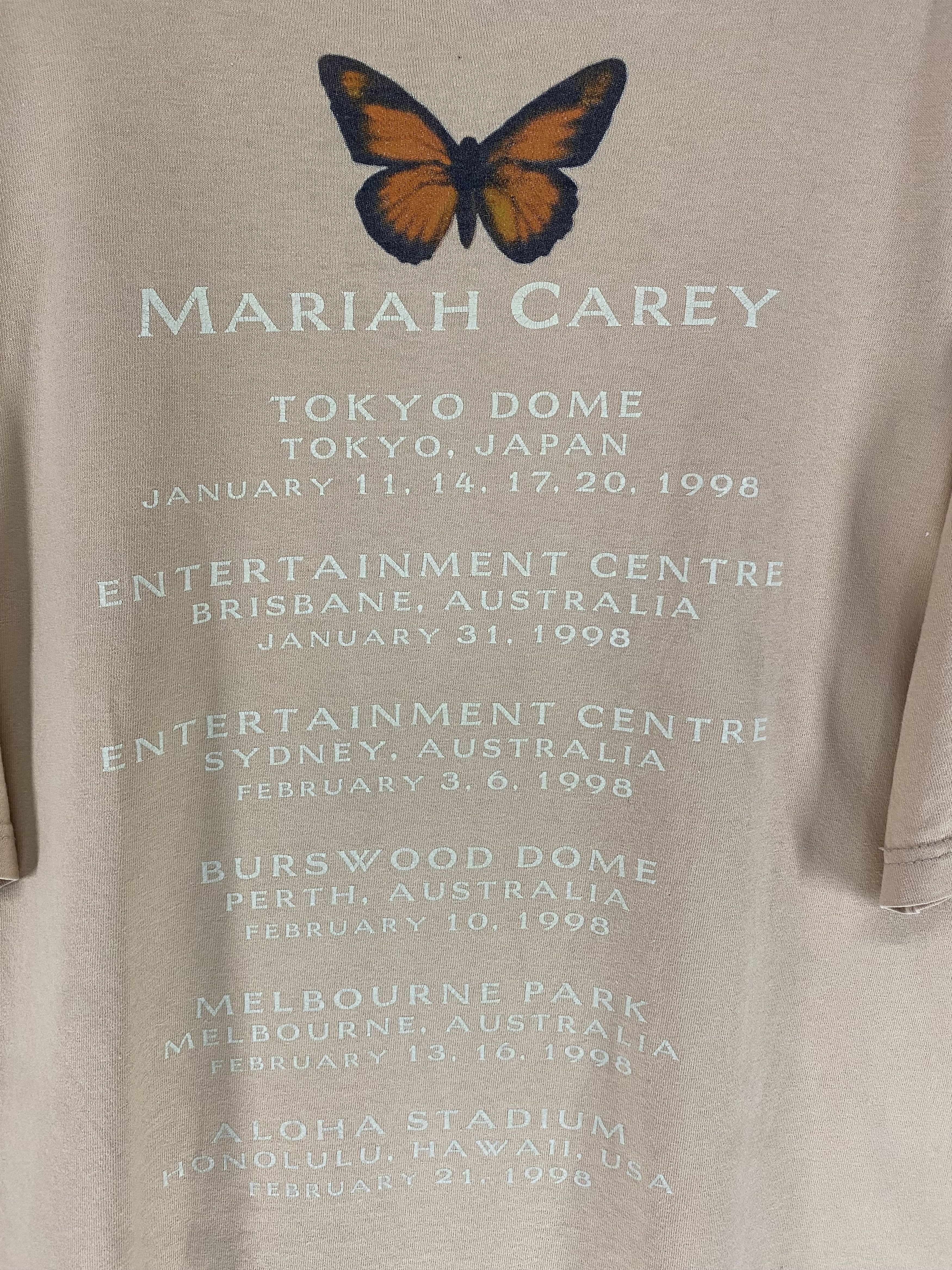 Band Tees × Rap Tees × Vintage Vintage 90s Mariah carey butterfly concert tour tshirt Size US L / EU 52-54 / 3 - 6 Thumbnail