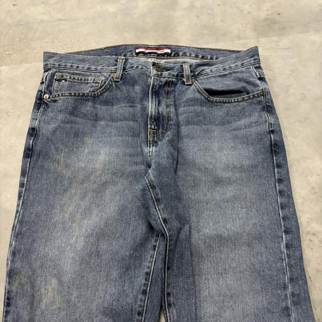 Japanese Brand × Tommy Hilfiger × Vintage Crazy Vintage Y2K/2000s Grunge Tommy Hilfiger Dark Wash Denim Jeans! Size US 36 / EU 52 - 5 Thumbnail