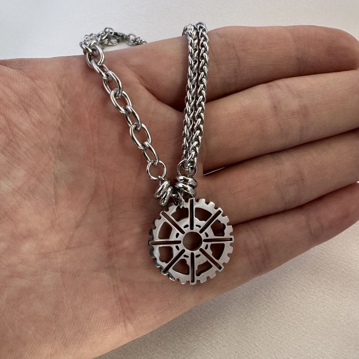 Other Gear Pendant Necklace for Men Women,Hip Hop Unisex Style Size ONE SIZE - 3 Thumbnail