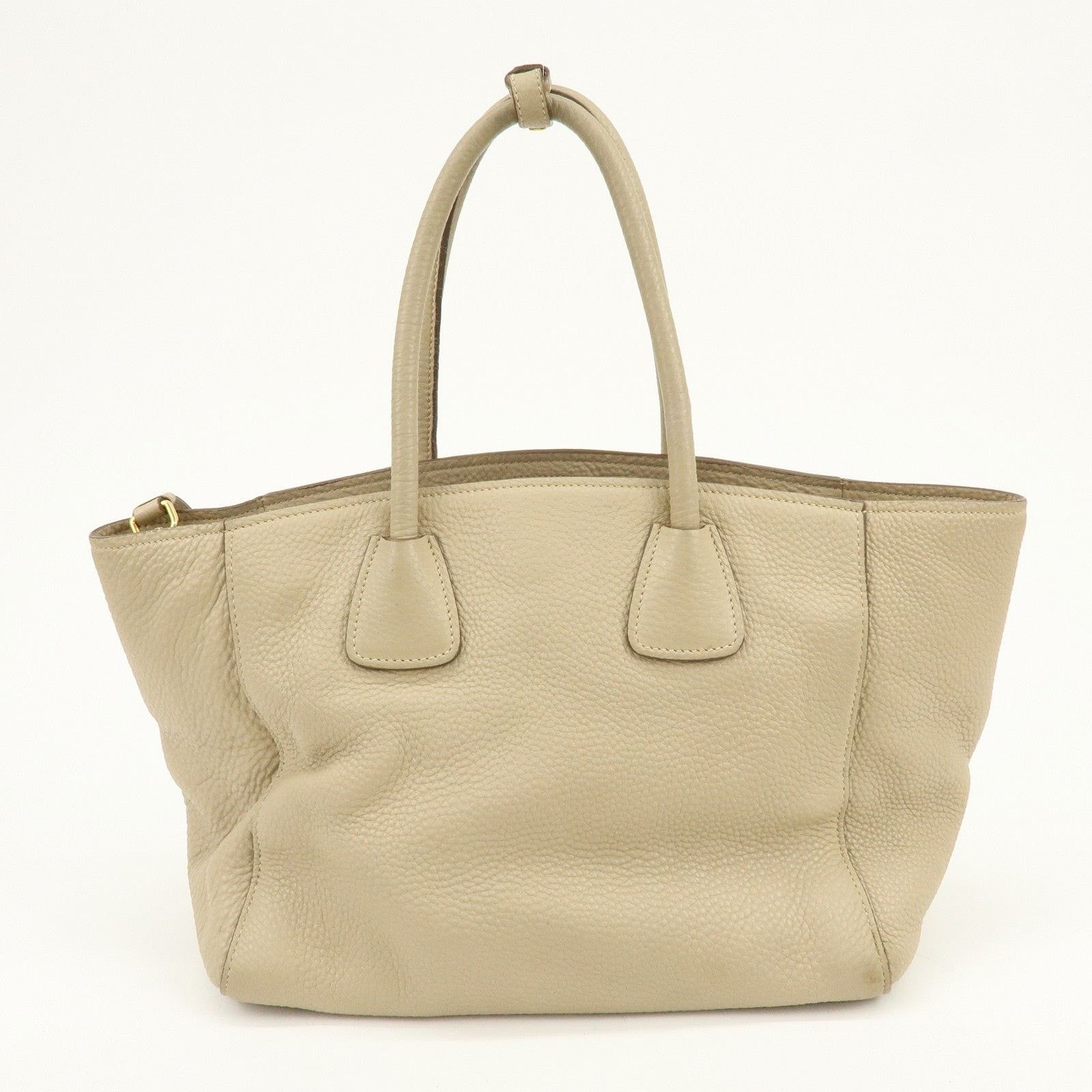 Prada Prada Vitello Daino Shoulder Bag Beige Size ONE SIZE - 2 Thumbnail