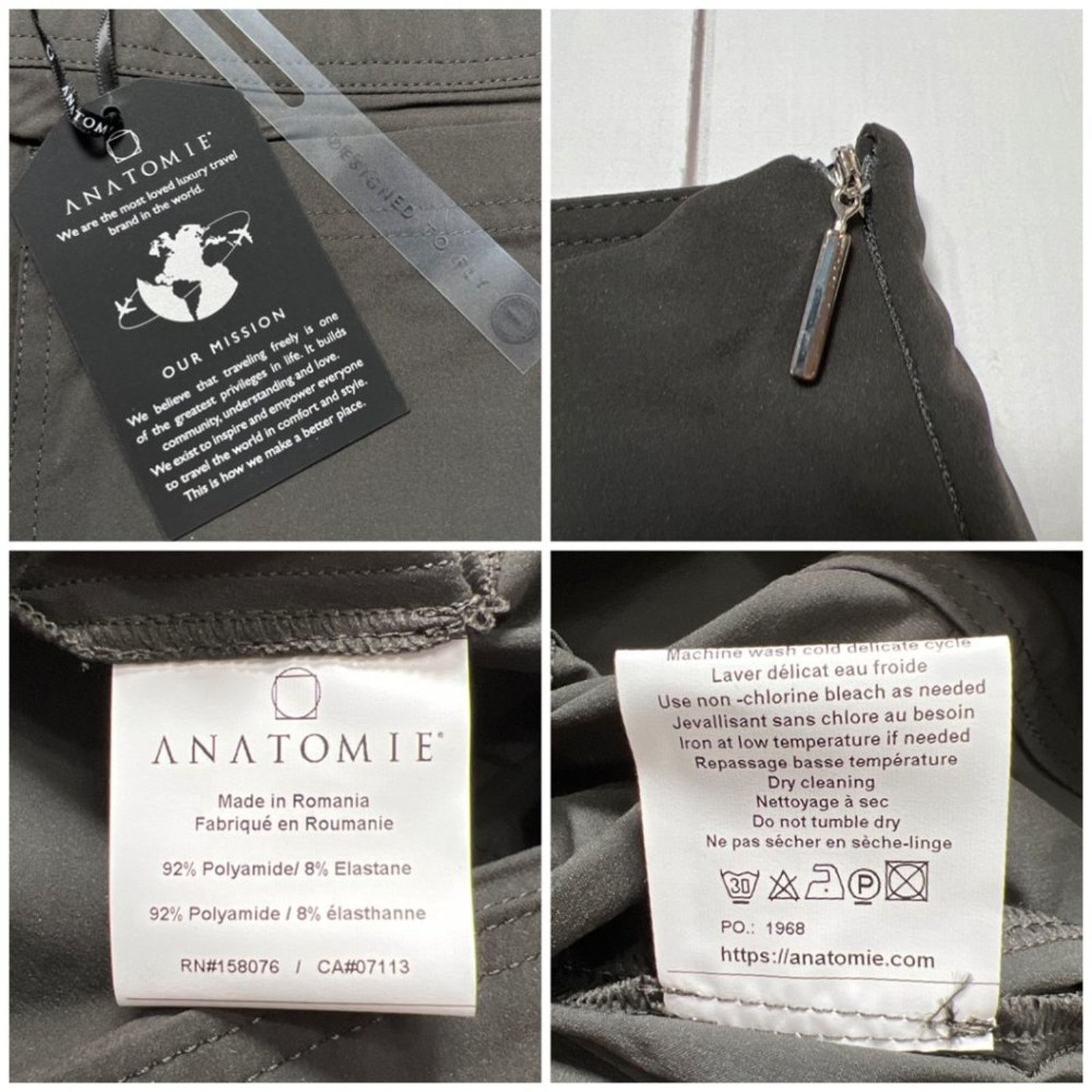 Other Anatomie Sonia Curvy Side Zip Travel Pant Gray Size S Size 29" - 6 Thumbnail