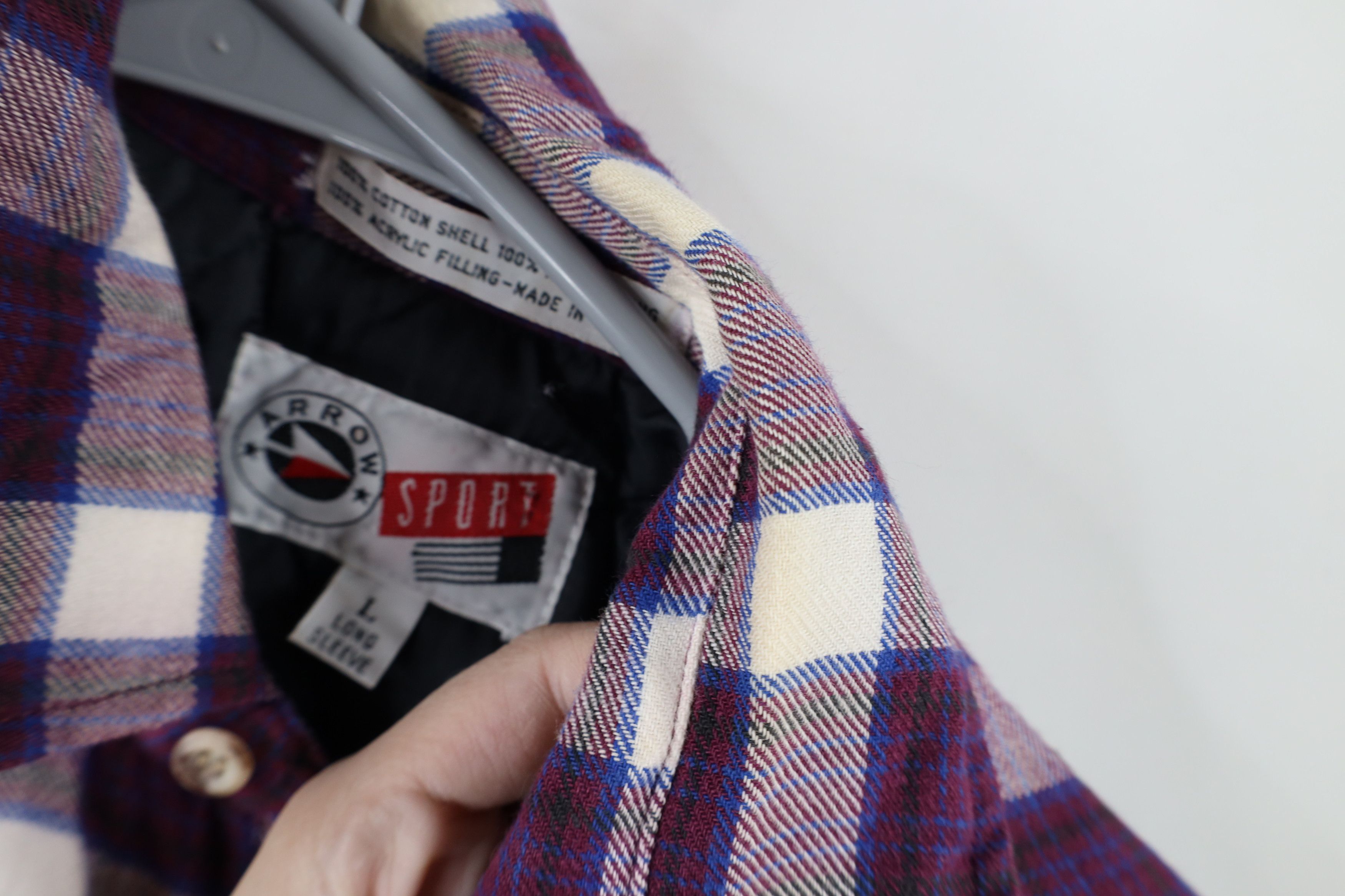 Vintage Vintage 90s Streetwear Quilted Flannel Button Shirt Jacket Size US L / EU 52-54 / 3 - 9 Thumbnail