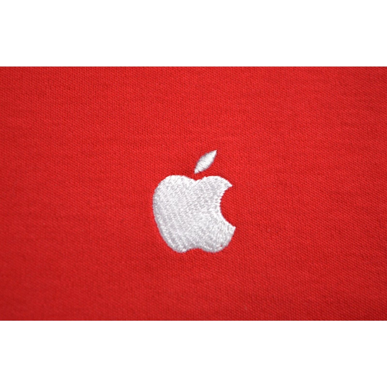 Apple APPLE Shirt Adult XLT Red Logo Embroidered Cotton T-Shirt Mens Size US XL / EU 56 / 4 - 3 Thumbnail
