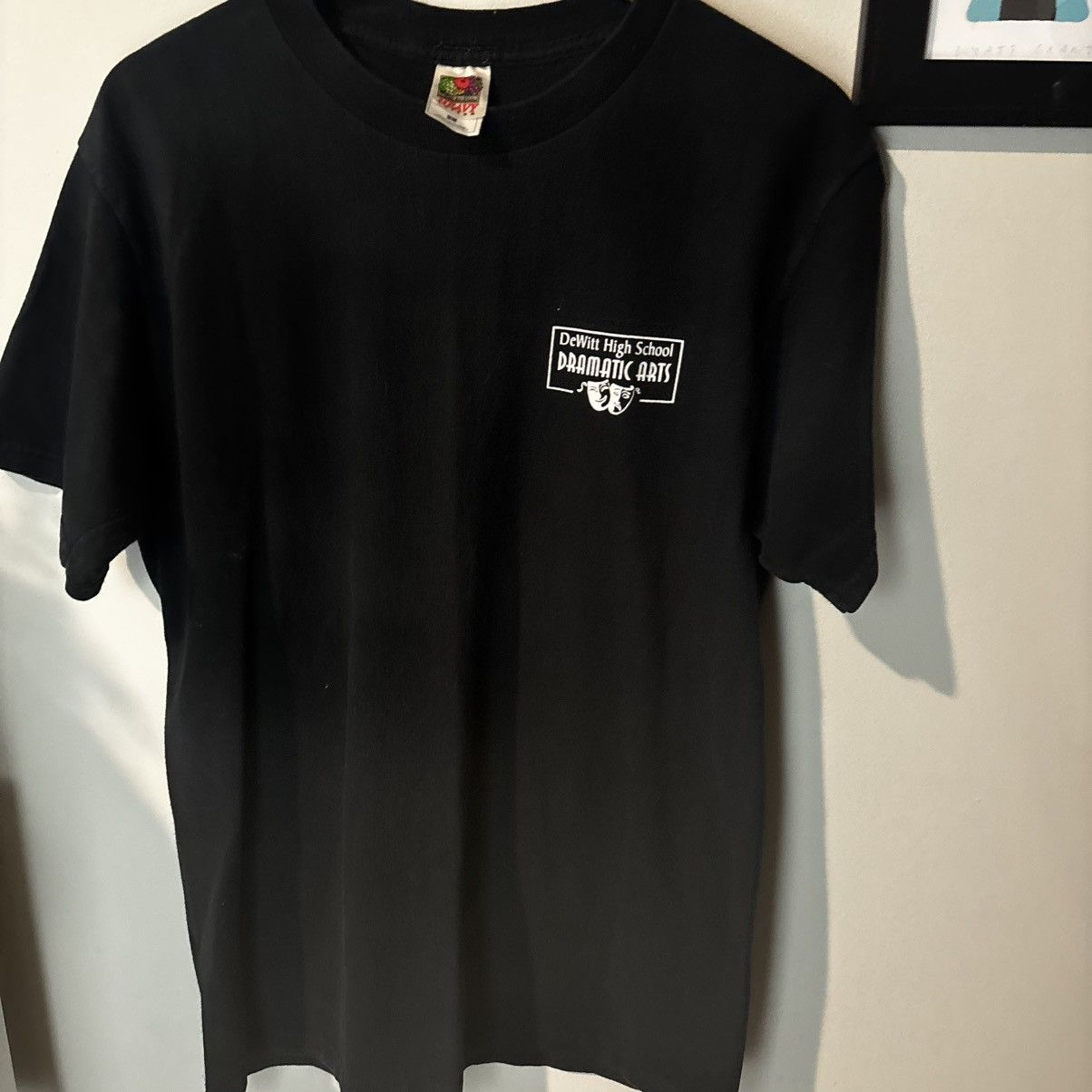 Fruit Of The Loom Vintage 1990s “Act As If” Faded Black Shirt Size US L / EU 52-54 / 3 - 3 Thumbnail