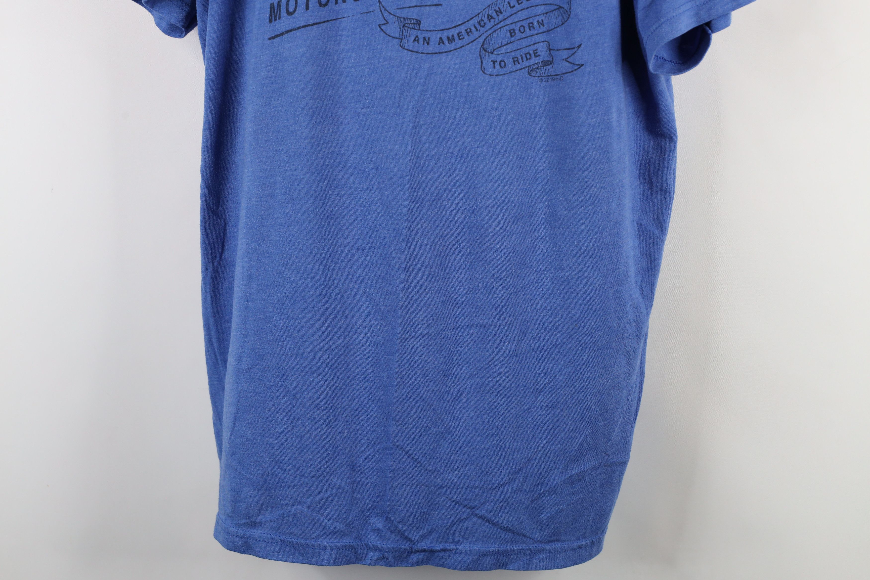 Harley Davidson × Vintage Y2K Harley Davidson Spell Out Big Logo T-Shirt Heather Blue Size US XXL / EU 58 / 5 - 3 Thumbnail