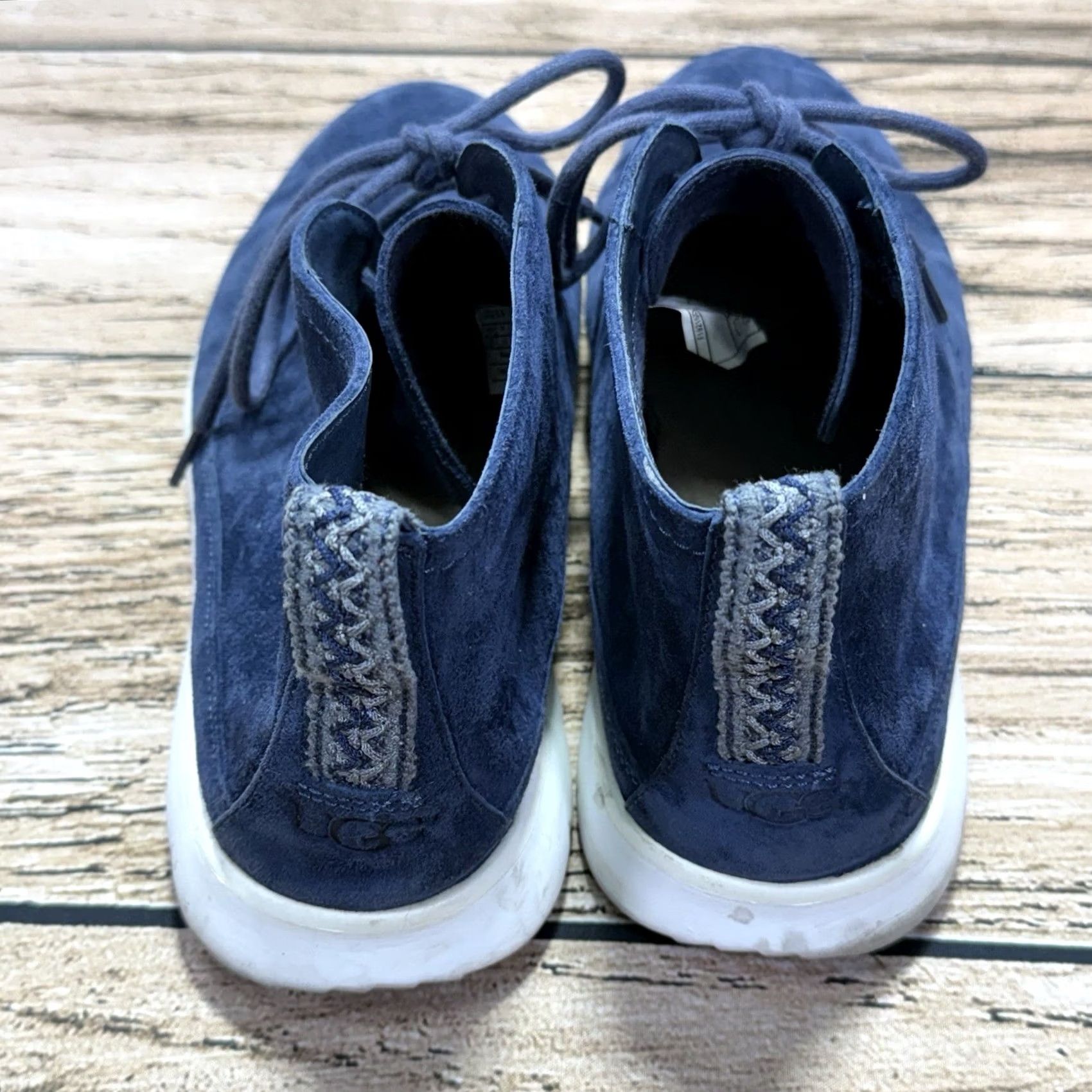 Ugg UGG Australia Freamon Chukka Boots Mens 13 Blue Suede Casual Shoes Suede Upper Wool Lining M Width Logo Arch Support Lightweight Vintage No Size US 13 / EU 46 - 5 Thumbnail