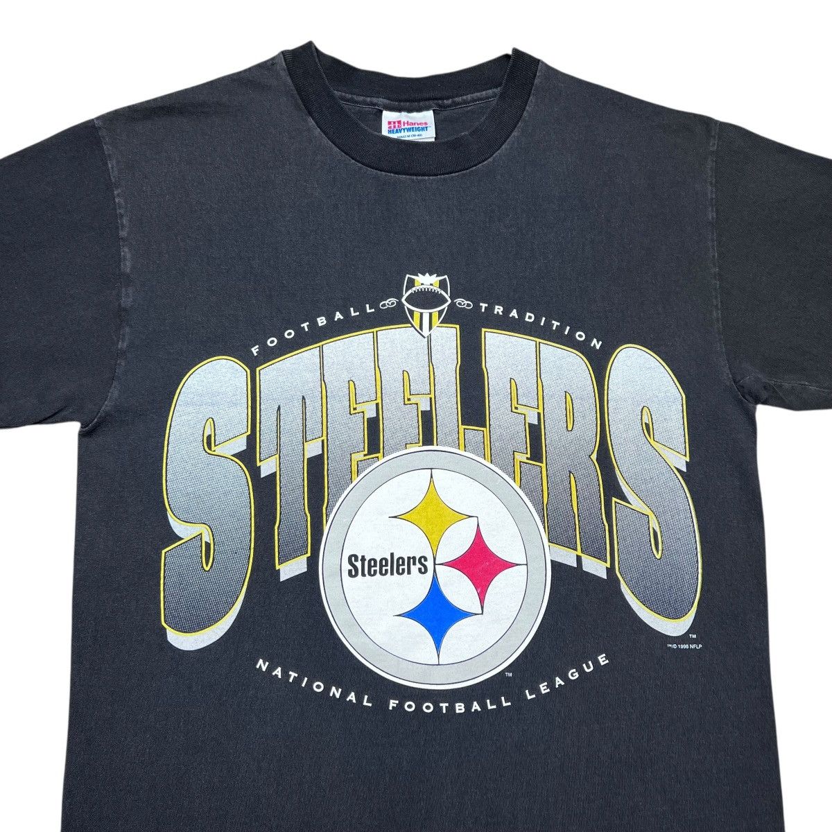 NFL Vtg 1996 NFL Pittsburgh Steelers Spell Out 3D Logo T-Shirt Size US M / EU 48-50 / 2 - 4 Thumbnail
