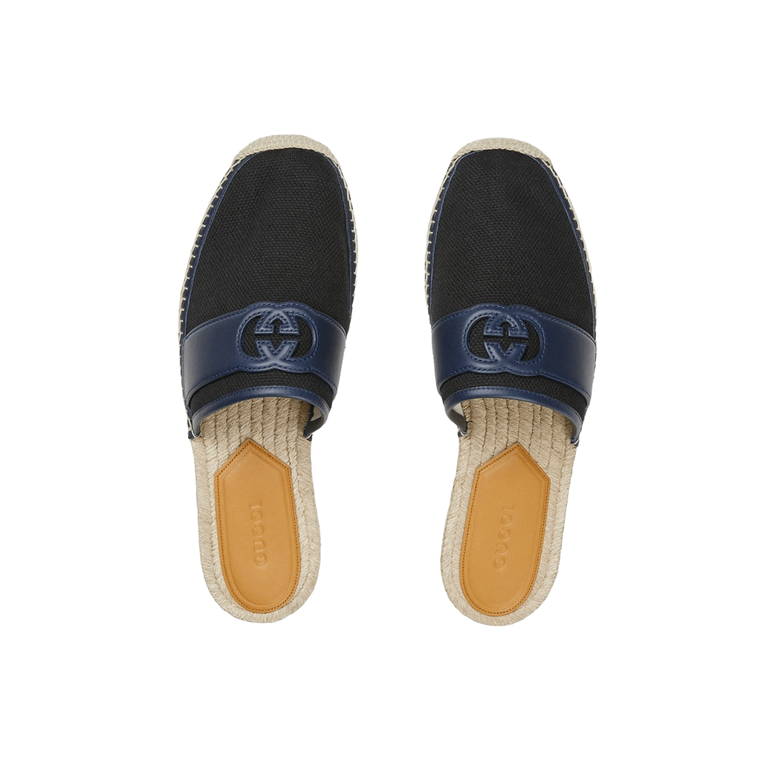 Gucci o1s1wg110225 Slide Espadrilles in Black & Navy Size US 9.5 / EU 42-43 - 4 Thumbnail