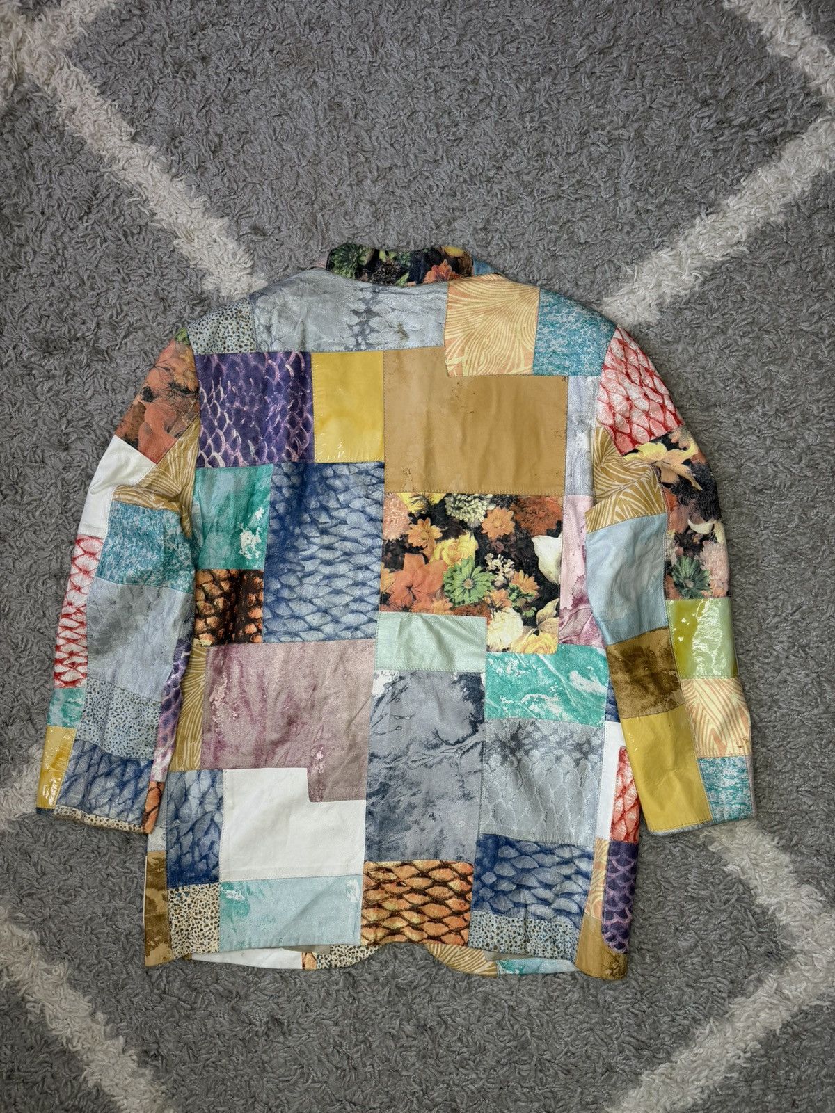 Roberto Cavalli Archive SS98 Roberto Cavalli Patchwork Leather Blazer Jacket Size M / US 6-8 / IT 42-44 - 5 Thumbnail