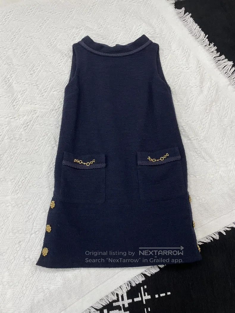 Gucci Gucci Dark blue gold buckle chain dress Size XS / US 0-2 / IT 36-38 - 1 Thumbnail