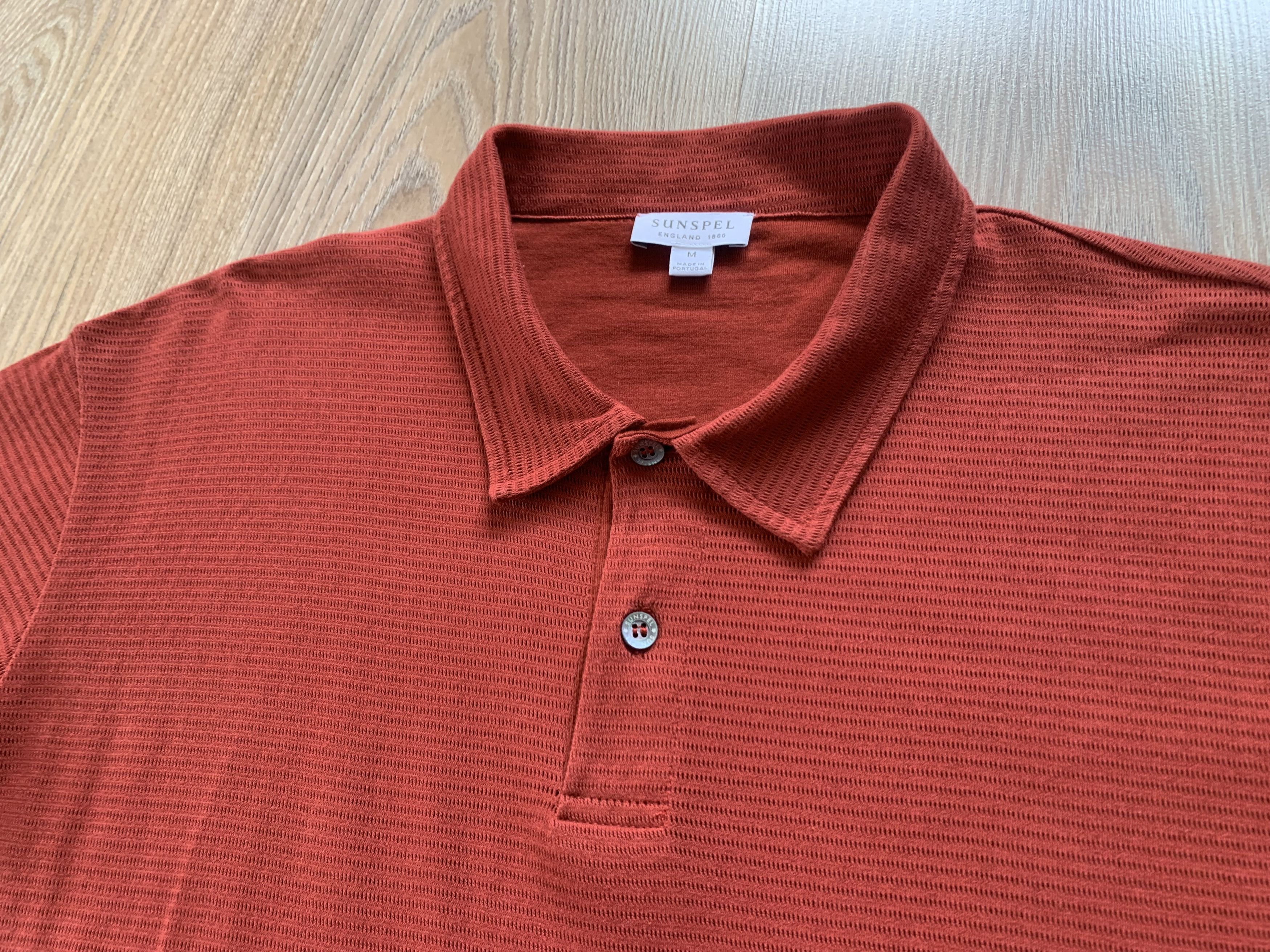 Sunspel Sunspel England Mens Mesh Cotton Polo T Shirt Size US M / EU 48-50 / 2 - 5 Thumbnail