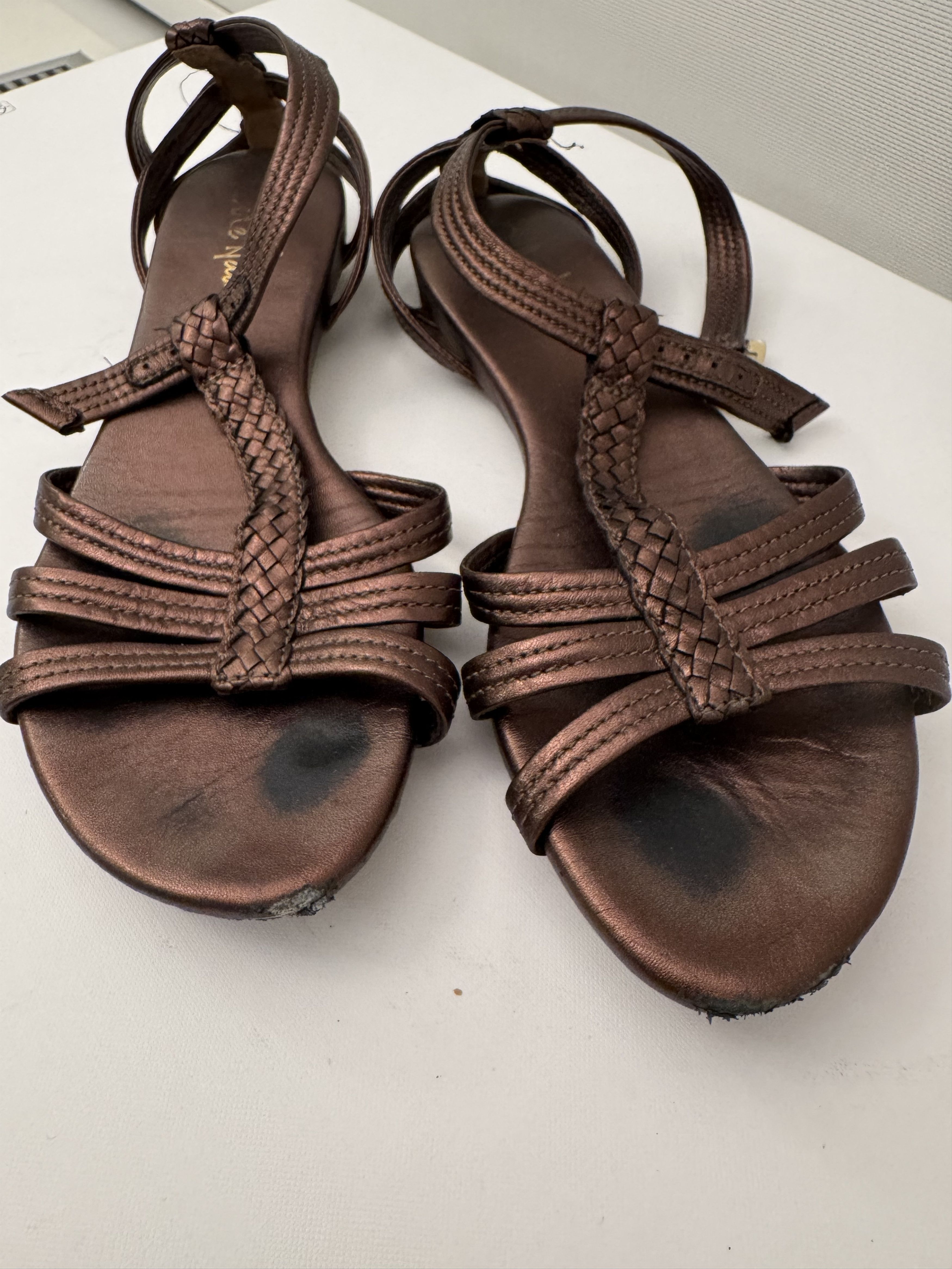 Cole Haan Bronze Braided Sandals Size US 7 / IT 37 - 3 Thumbnail