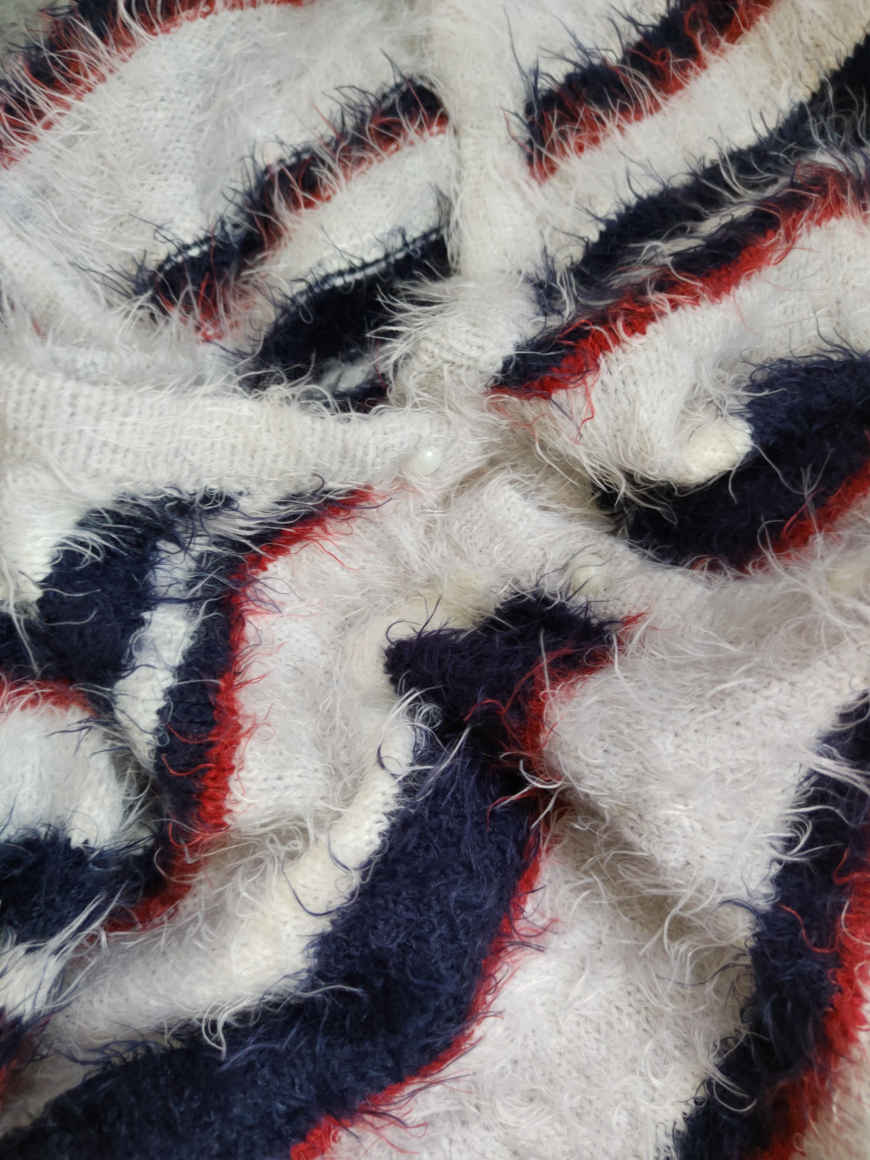Vintage Holiday Holic Silver Fur Mohair Knitwear Cardigan #S2088 Size M / US 6-8 / IT 42-44 - 10 Thumbnail