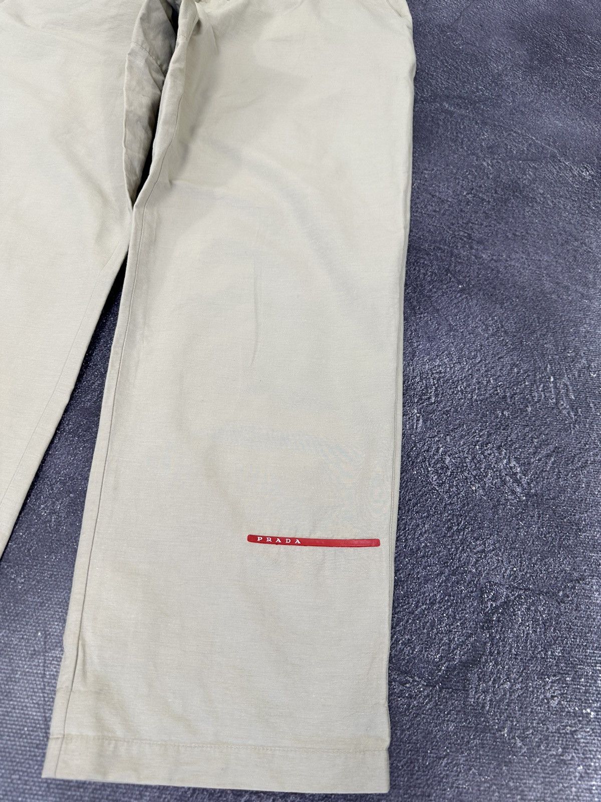 Helmut Lang Vintage Prada Red Tab Cream Rare Grail Baggy Nylon Pants Size US 32 / EU 48 - 5 Thumbnail
