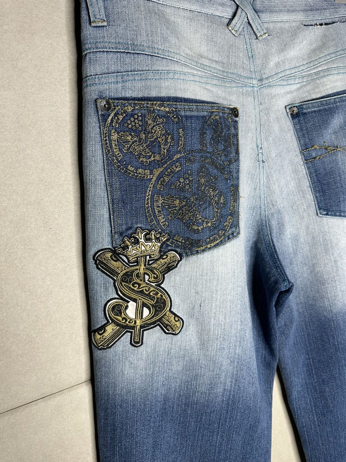 Vintage 32/32 Raw Blue Rap Hip Hop Jeans Punk Rarest Denim Pants Size US 32 / EU 48 - 3 Thumbnail
