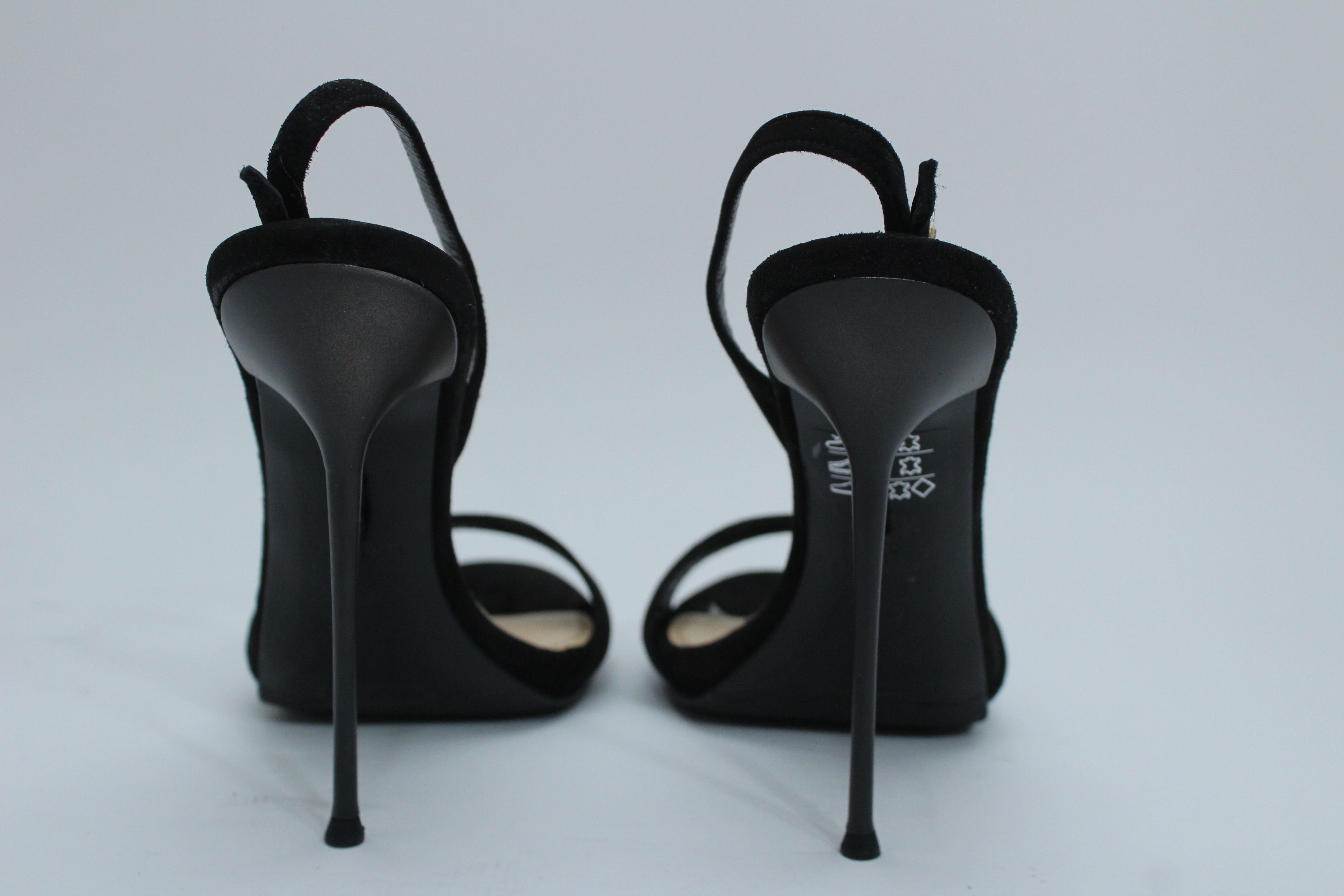 Other Nando Muzi Suede High Heel Sandals Black 37 Size US 7 / IT 37 - 9 Thumbnail