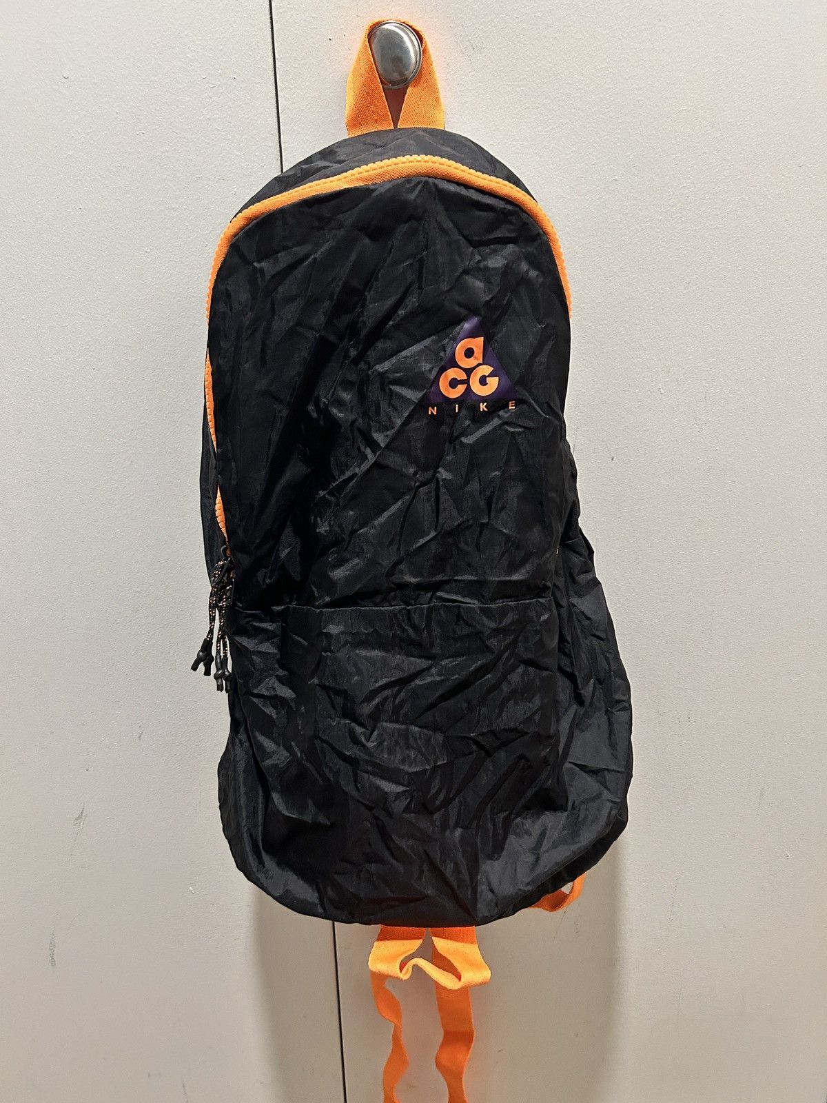 Nike ACG Nike ACG packable Backpack Orange All Climate Gear Halloween Grailed