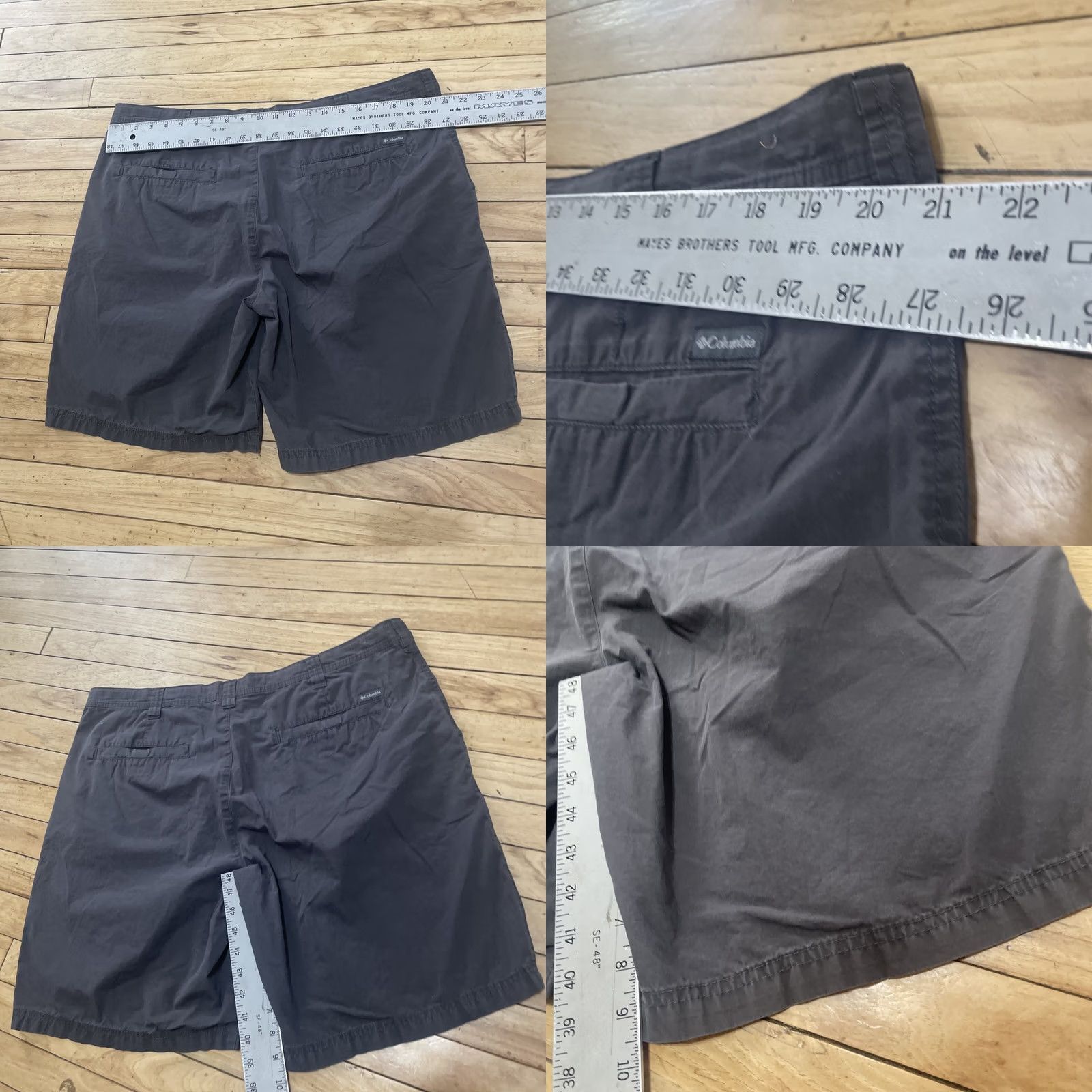 Vintage Columbia Shorts Men 40W 10L Grey Outdoor Active Cotton Chino Flat Front 40x10 QA Size US 40 / EU 56 - 8 Thumbnail