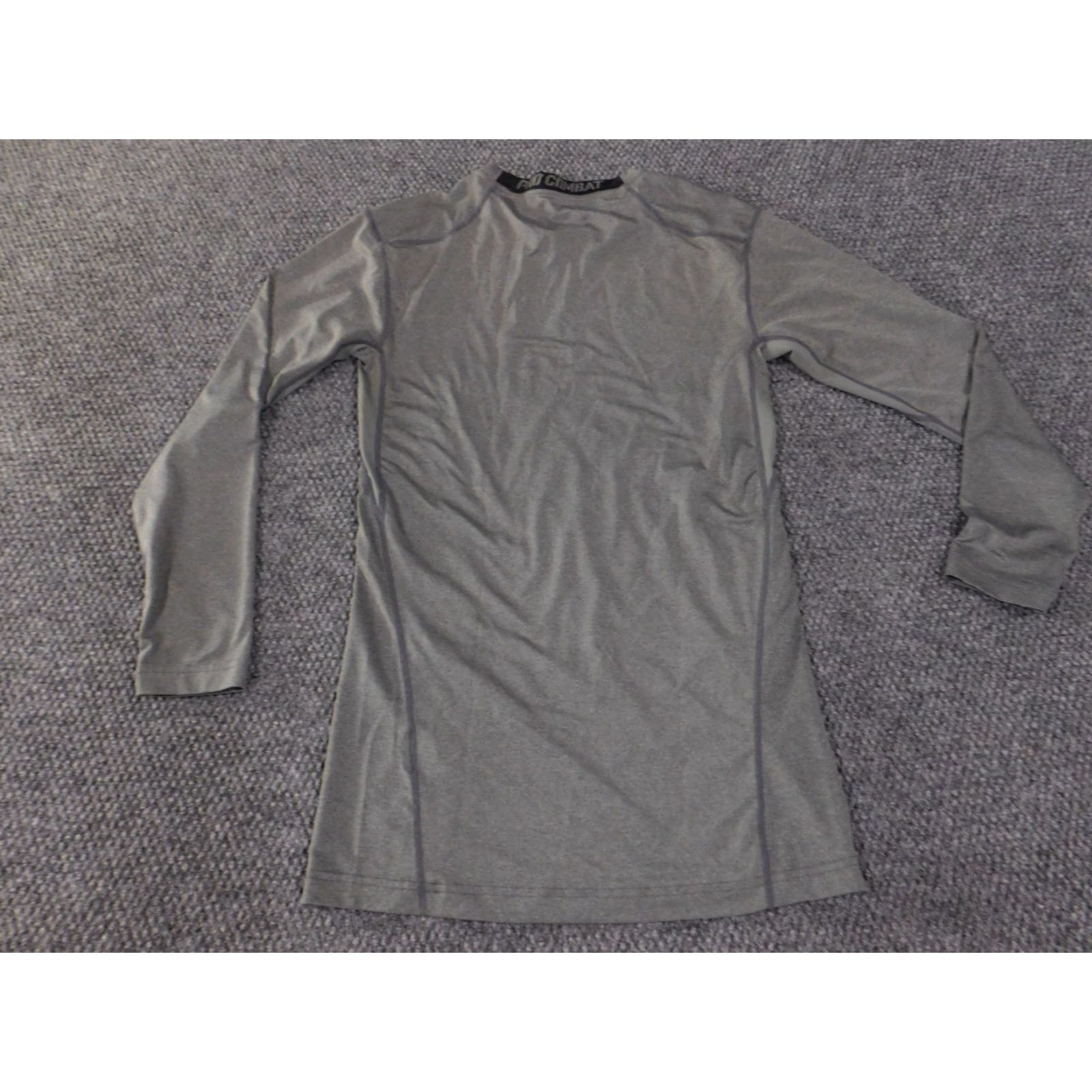 Nike Nike Pro Combat Shirt Womens Large Gray Dri Fit Long Sleeve Compression Athletic T-Shirt Size L / US 10 / IT 46 - 7 Thumbnail