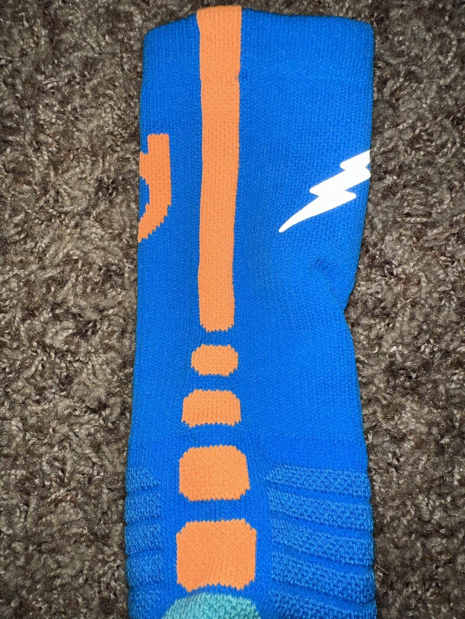 Nike Nike HYPER ELITE KD Basketball Socks Blue/Orange SX4814 Size ONE SIZE - 5 Thumbnail