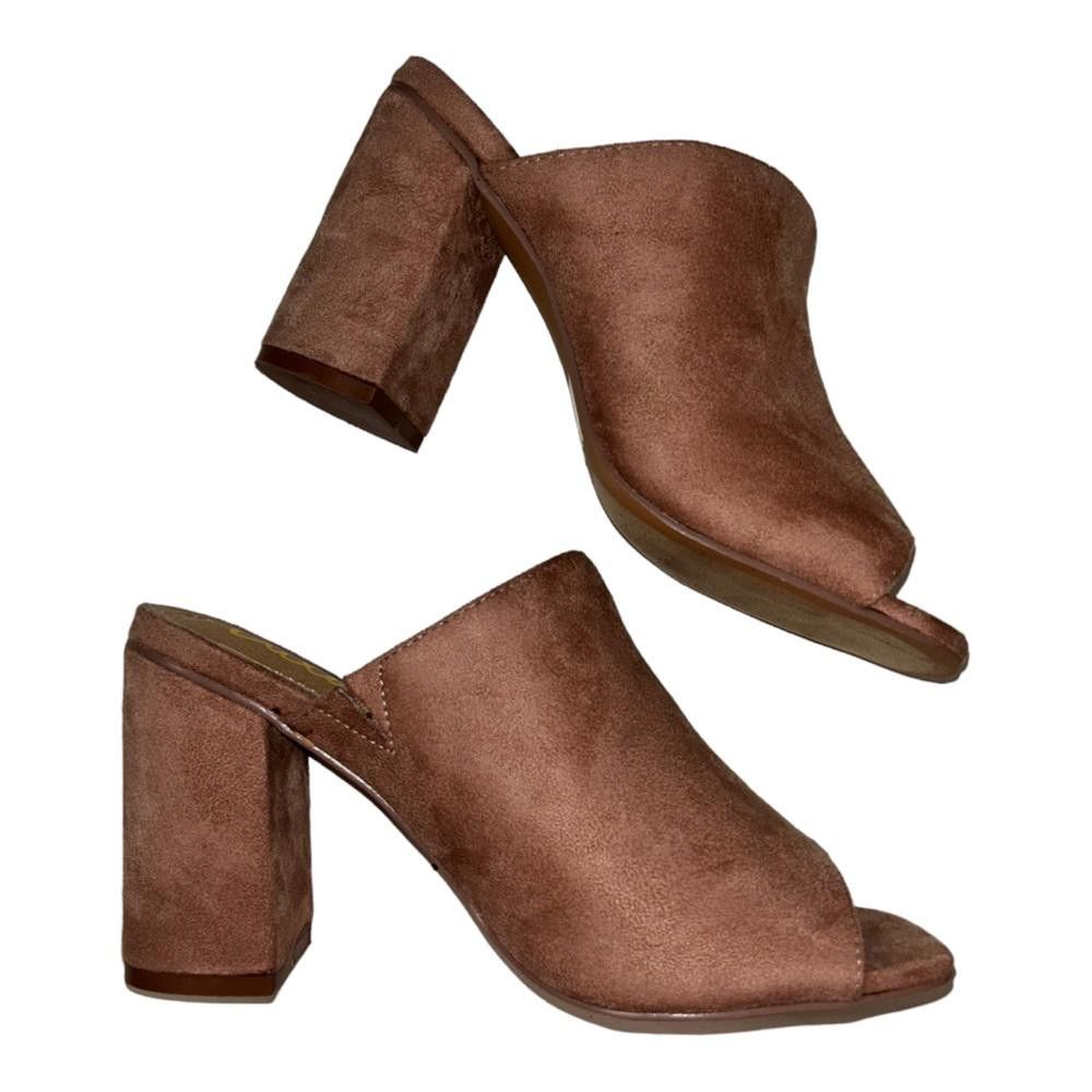 Lulus Lulus l Mauve Suede Peep-Toe Mules Size 9 Size US 9 / IT 39 - 6 Thumbnail