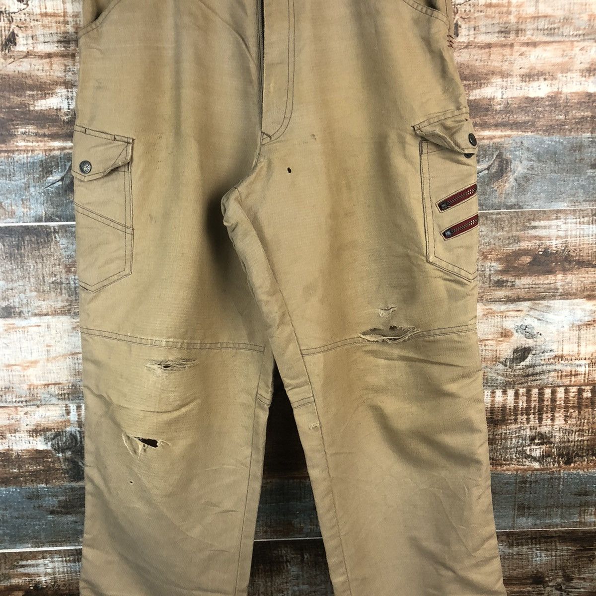 Japanese Brand DL Jawin Brown Cargo Multipocket Pants #C693 Size US 32 / EU 48 - 5 Thumbnail