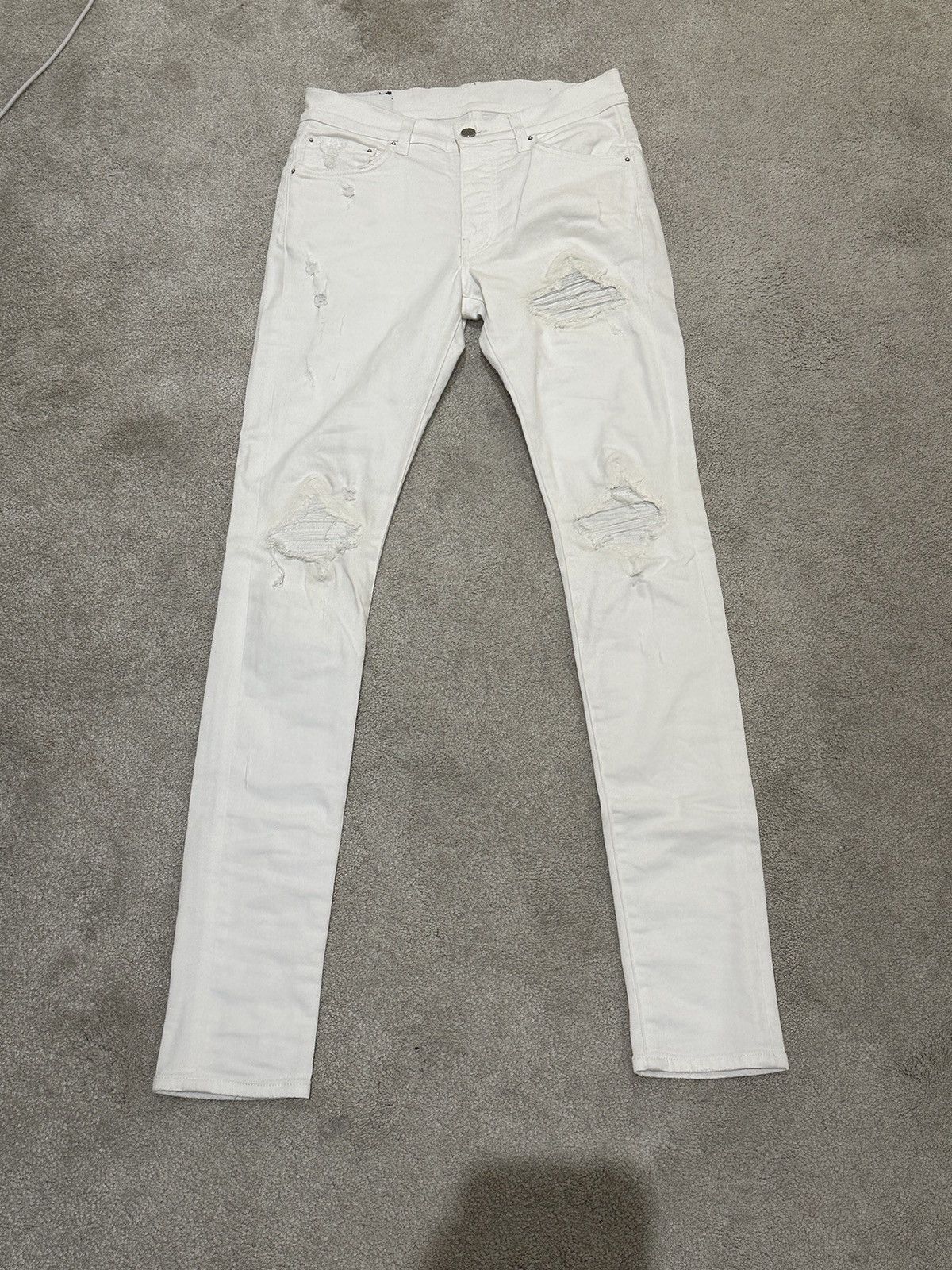 Amiri Amiri White MX1 jeans Size US 30 / EU 46 - 1 Thumbnail