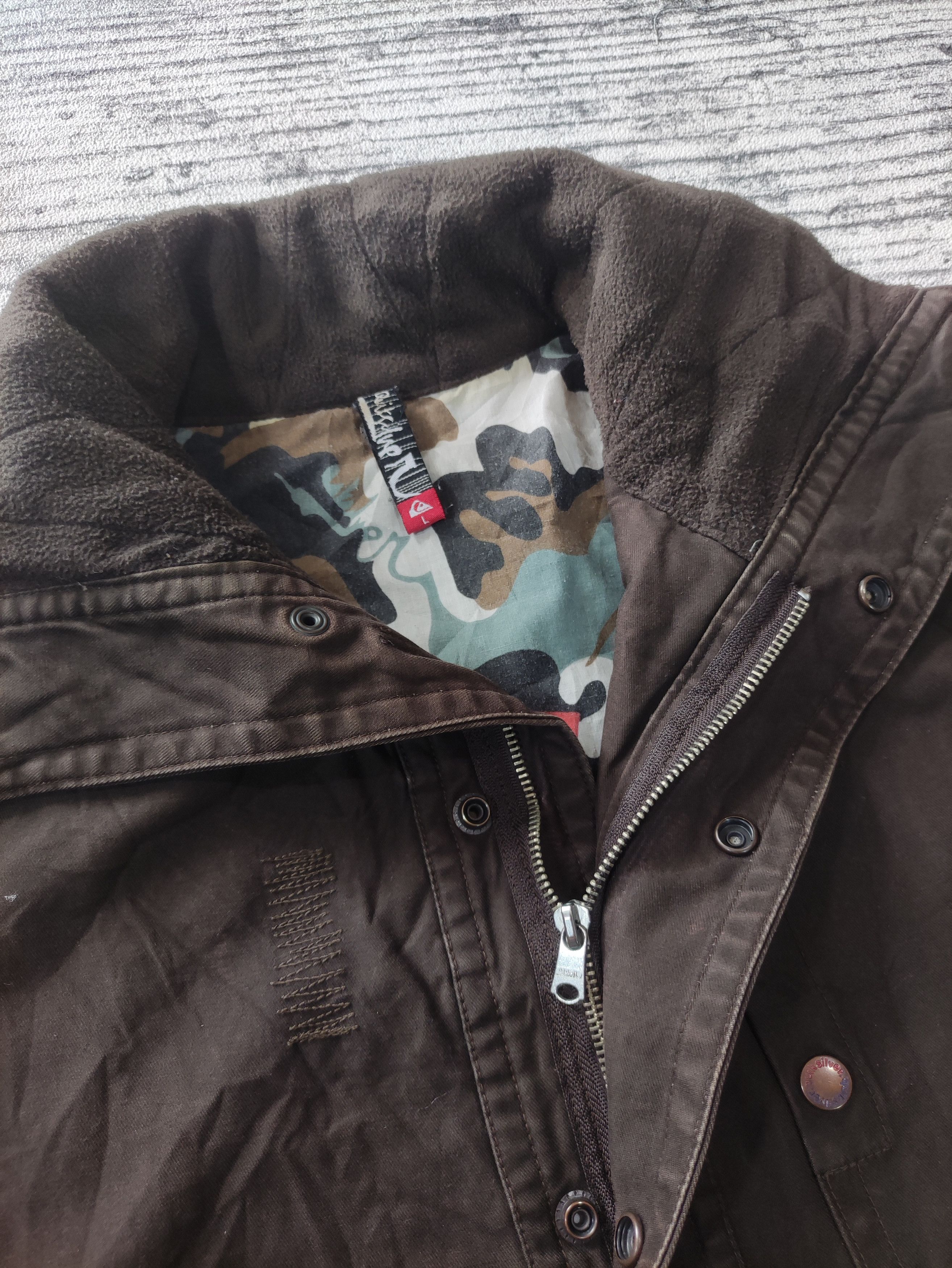 Quiksilver QUIKSILVER DARK BROWN CANVAS JACKET Size US L / EU 52-54 / 3 - 6 Thumbnail
