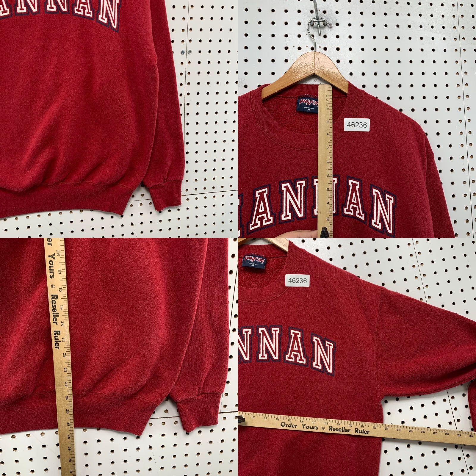 Jansport VINTAGE Jansports Hannan Sweatshirt Mens M Red Crewneck Fleece Pullover Made USA 90s Sweatshirt Mens Red Pulse of Vintage Comfort Size US M / EU 48-50 / 2 - 8 Thumbnail