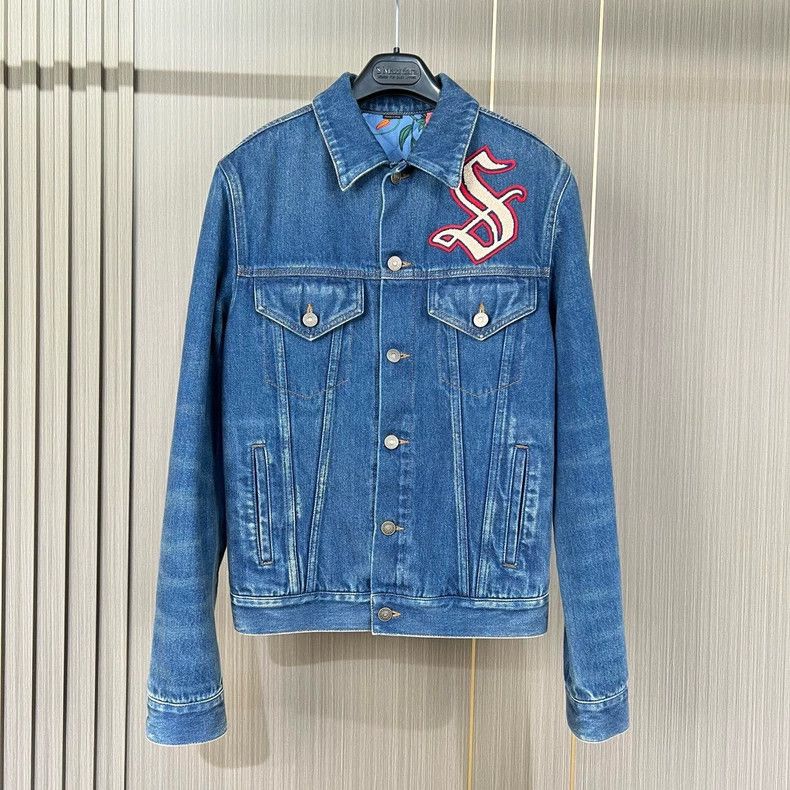 Gucci Constellation embroidered letter denim jacket 2504-Ne