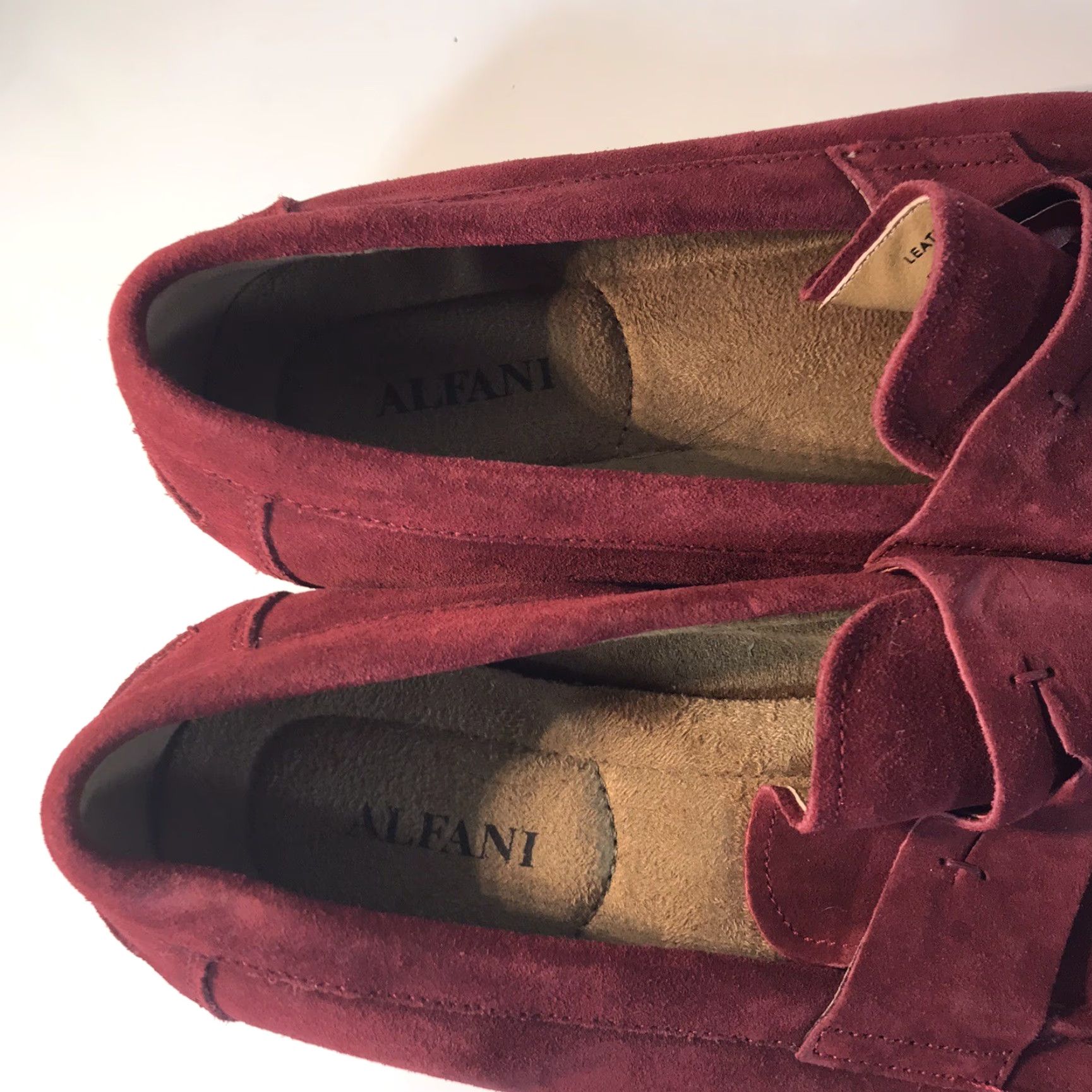 Alfani Alfani Sawyer Mens Red Suede Penny Loafers Size 9M Casual Slip-On Shoes Size US 9 / EU 42 - 5 Thumbnail