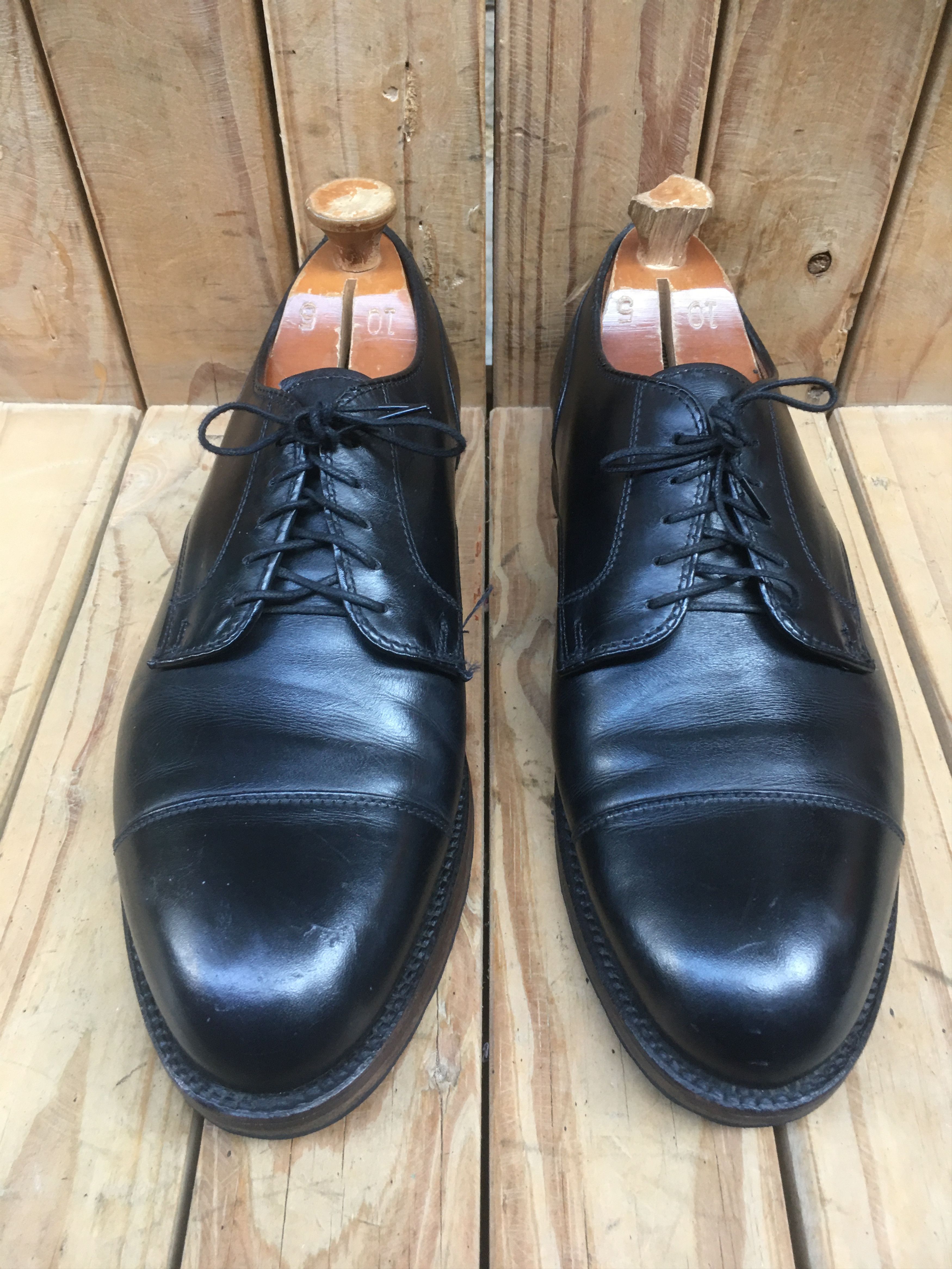 Alden Alden 971 captoe black leather dress shoes UK 9 B/D Size US 10 / EU 43 - 3 Thumbnail