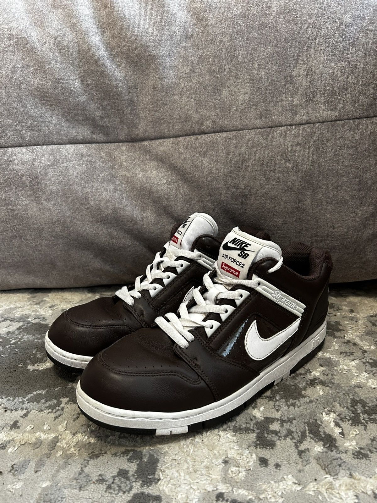 Nike × Supreme 🔥 Nike x Supreme Air Force 2 Brown 🔥 Size US 11 / EU 44 - 2 Thumbnail