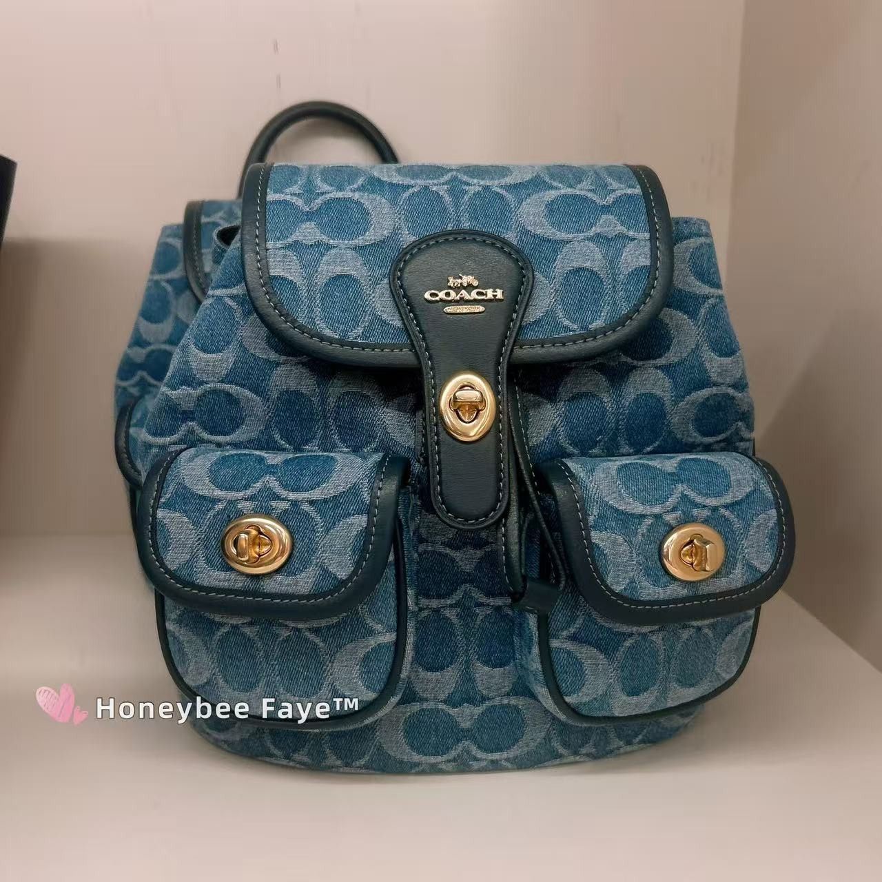 Coach Hadley Backpack In Signature Denim denim CDB95 Size ONE SIZE - 2 Thumbnail