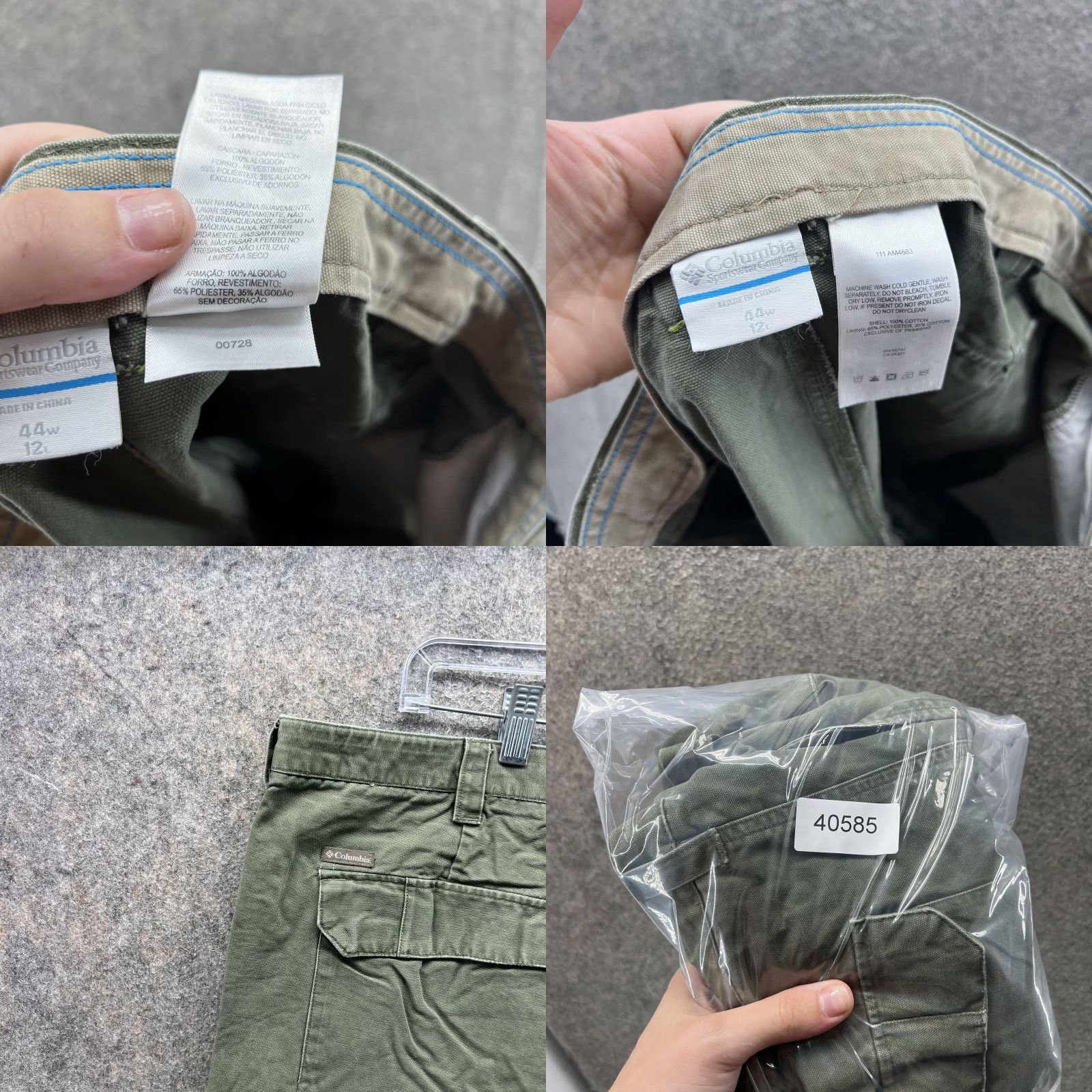 Vintage Columbia Cargo Shorts Mens 44 Big & Tall Green Flat Front Casual 12 Inseam Size US 44 / EU 60 - 8 Thumbnail