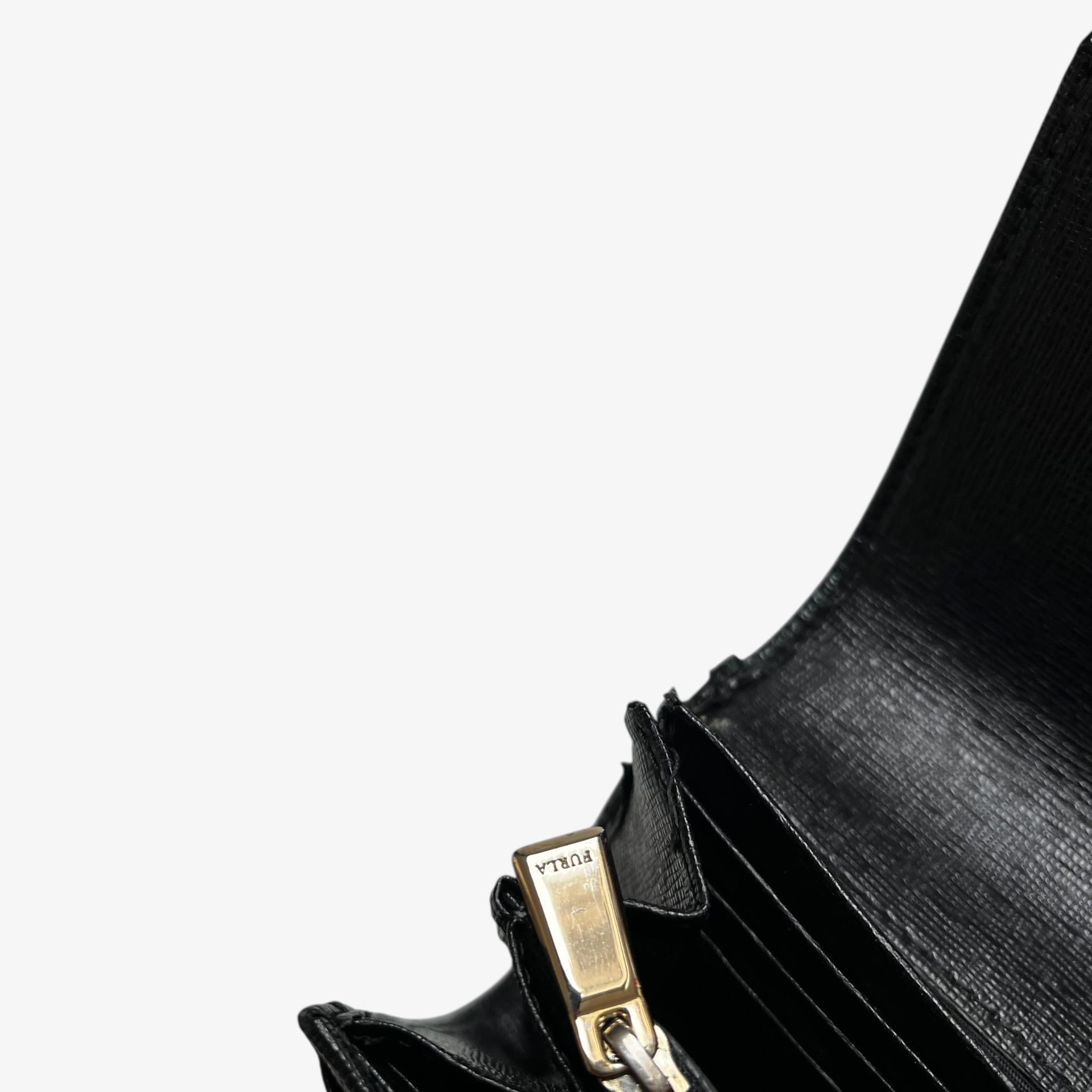 Furla Vintage Y2K Furla Black Leather Continental Flap Wallet Size ONE SIZE - 4 Thumbnail