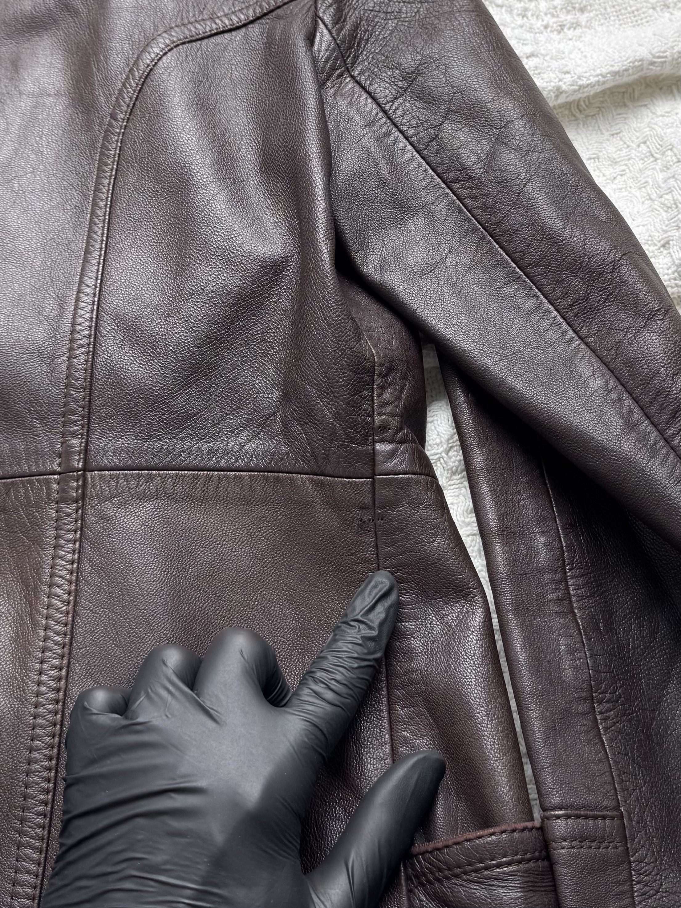 Vintage Vintage Genuine Leather Jacket Button Front Tailored Classic Size L / US 10 / IT 46 - 15 Thumbnail