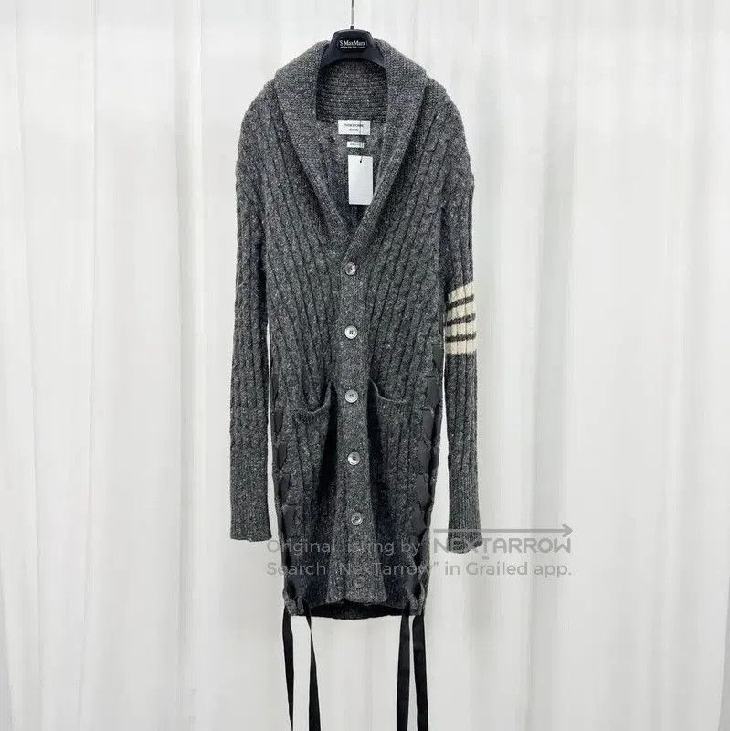 Thom Browne Thom Browne Gray Wool Striped Sweater . Size S / US 4 / IT 40 - 1 Thumbnail